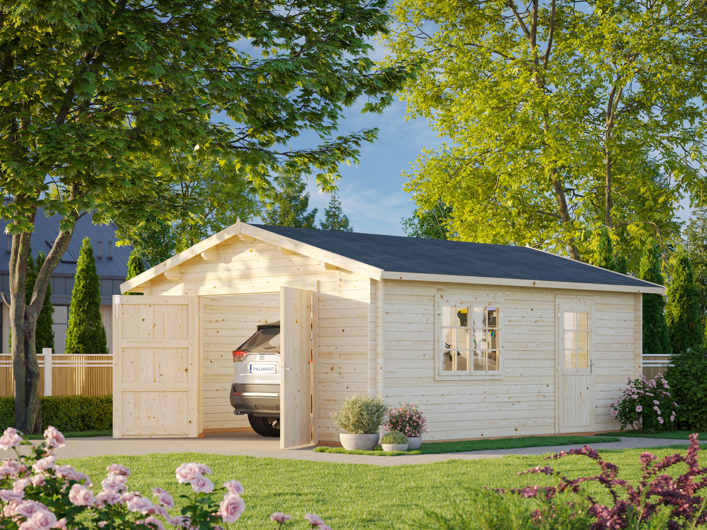 Palmako Garage »Roger, mit Holztor« BxTxH: 514x598x287 cm