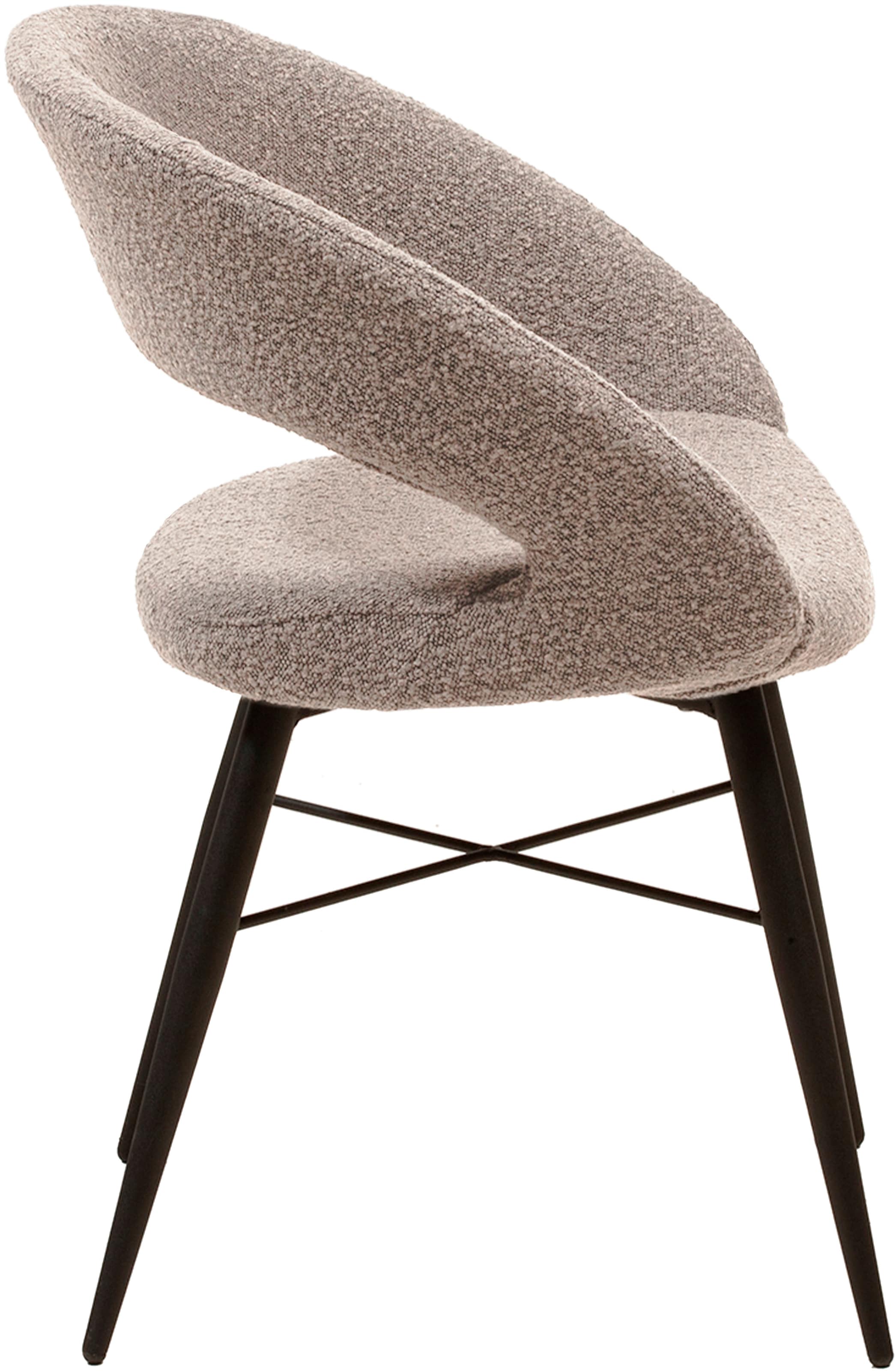 OMG Design Esszimmerstuhl »Marley«, (Set), 2 St., Stoff, mit modernem Cut-Out, Bouclé Bezug