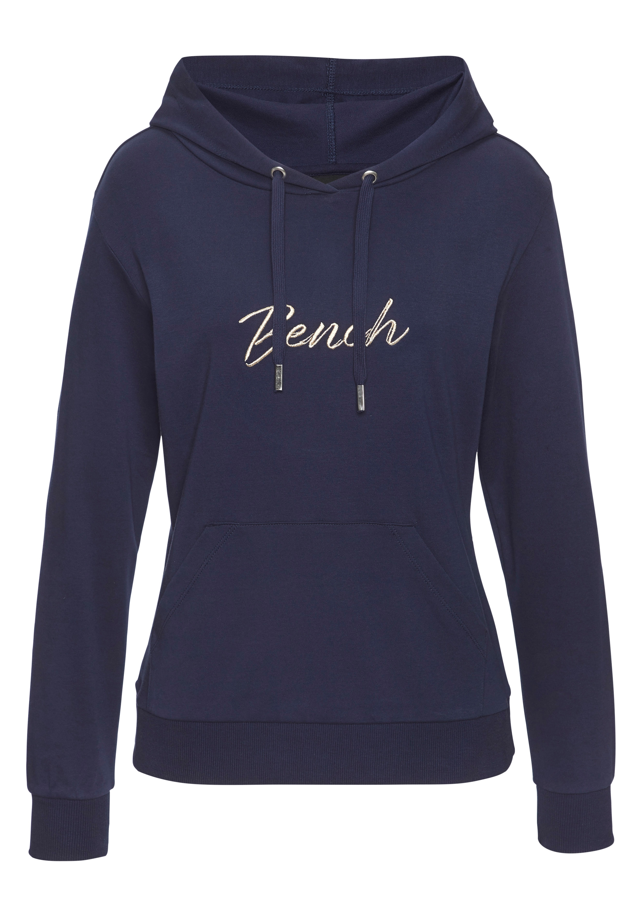 Bench. Loungewear Kapuzensweatshirt, mit glänzender Logostickerei, Loungean günstig online kaufen
