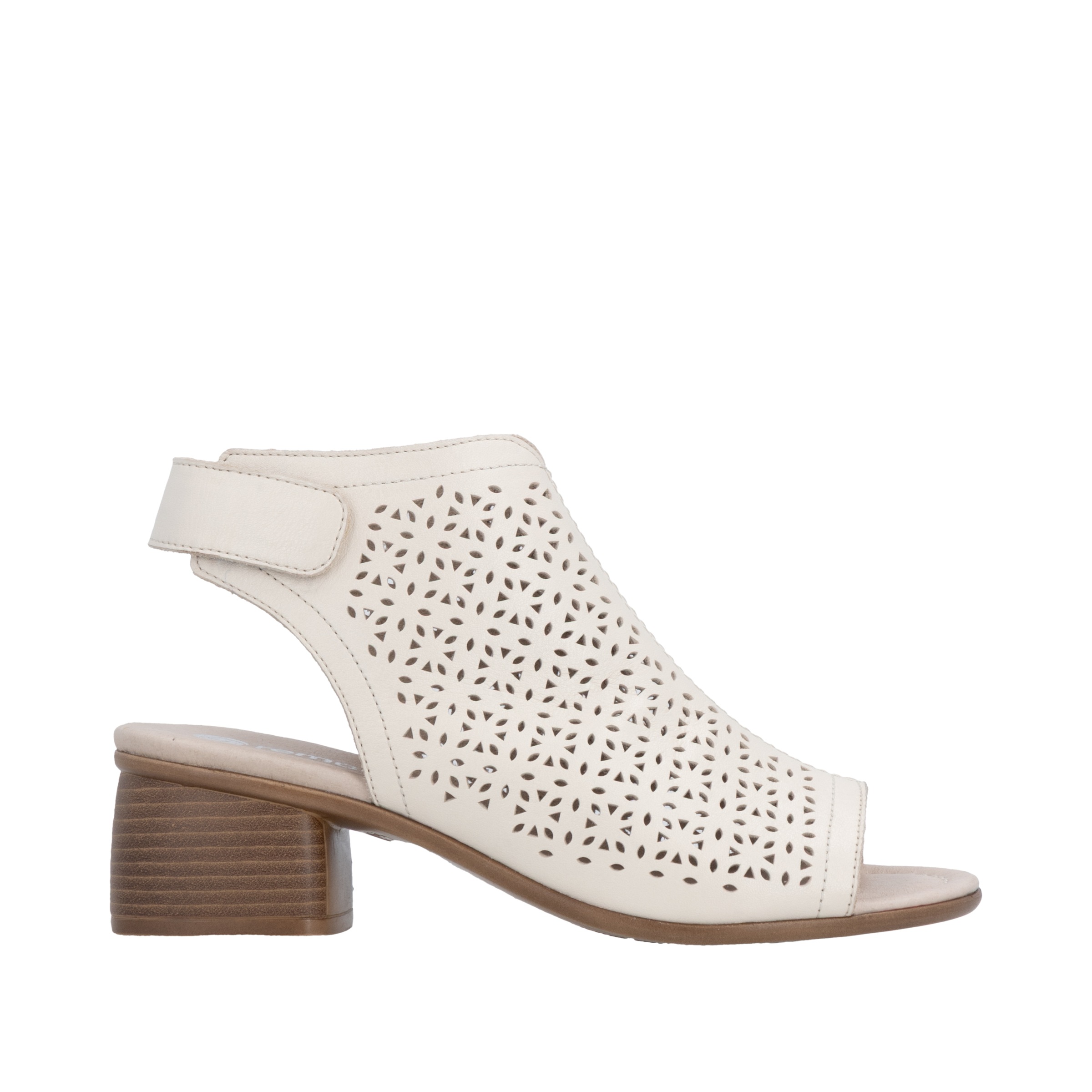 Remonte Schaftsandalette  Sommerschuh mit Blockabsatz und Klettriemchen an der Ferse