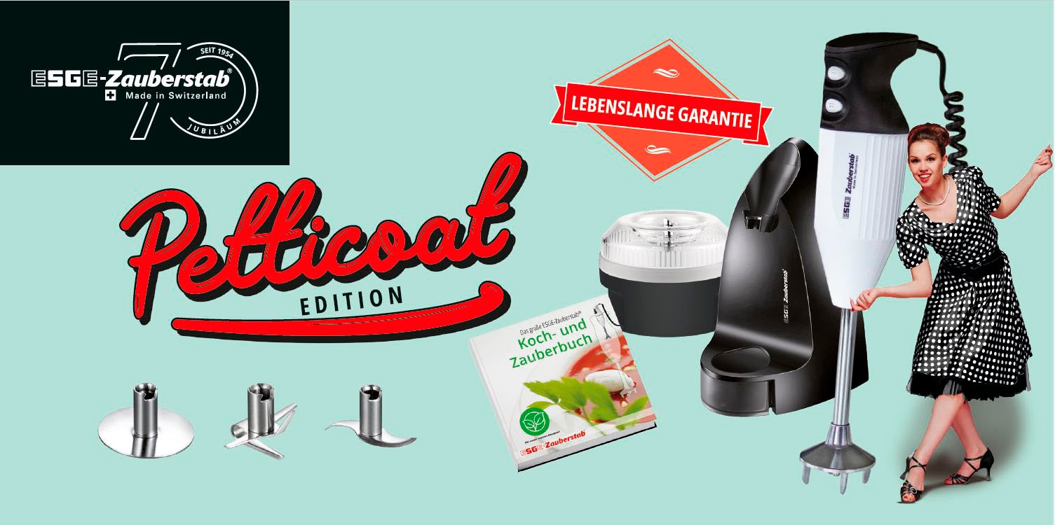 Esge Stabmixer »99205 Zauberstab® Edition Petticoat - - Limitierte Jubiläumsauflage«, 180 W, lebenslange Herstellergarantie