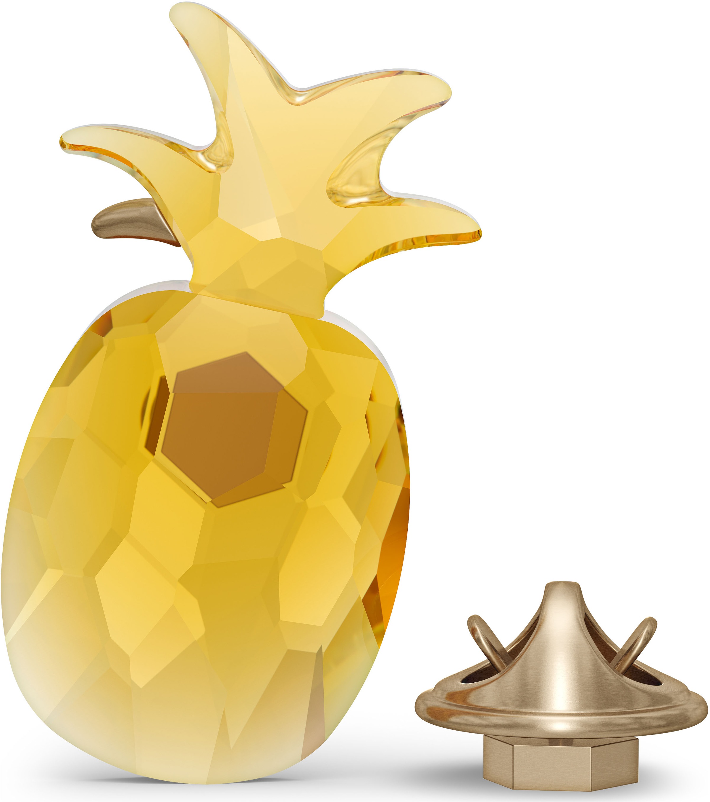 Swarovski Dekoobjekt »Kristallfigur Jungle Beats Ananas Magnet, gelb, groß, 5572158«, Swarovski® Kristall