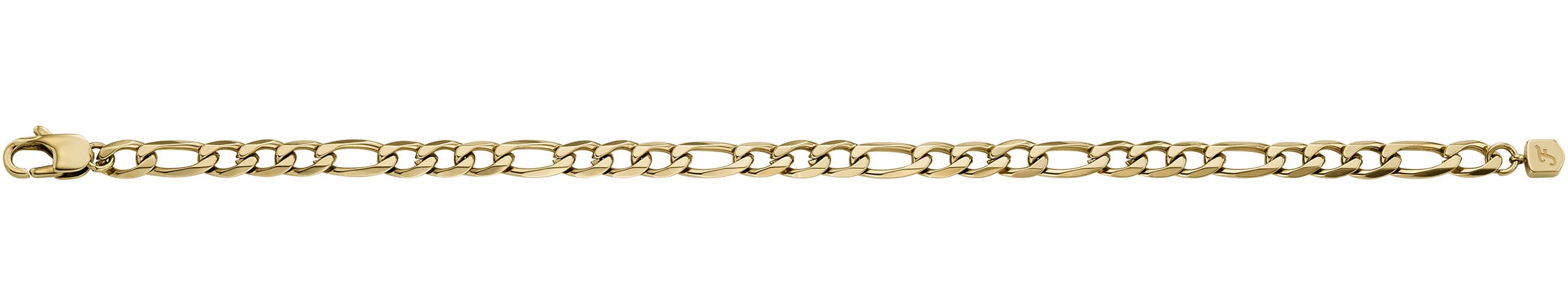 Fossil Armband »Schmuck Geschenk Edelstahl Armkette All Stacked Up Figaro«