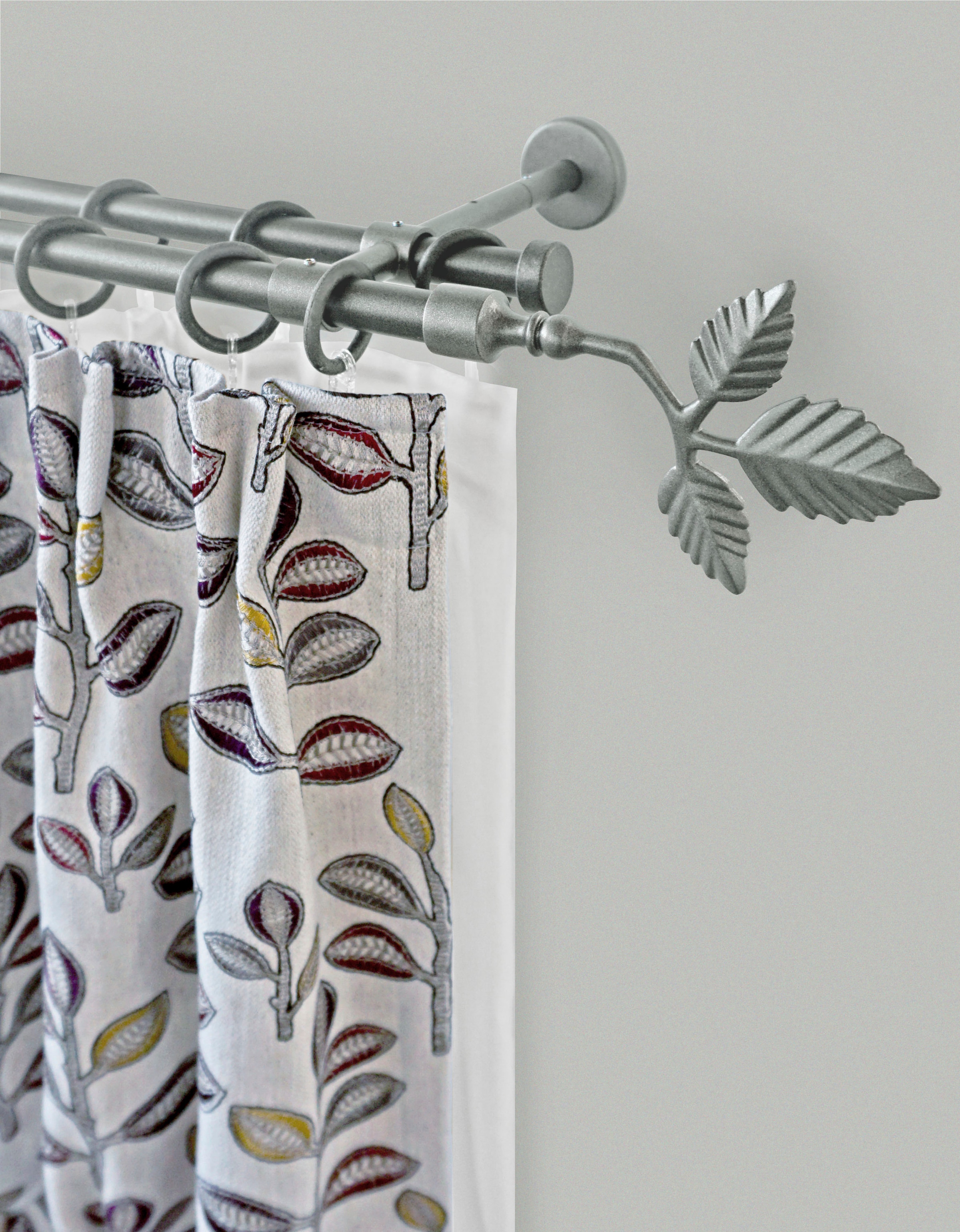 GARESA Gardinenstange "RUSTIKA" Ø 16 mm 2 läufig-läufig Wunschmaßlänge rust günstig online kaufen