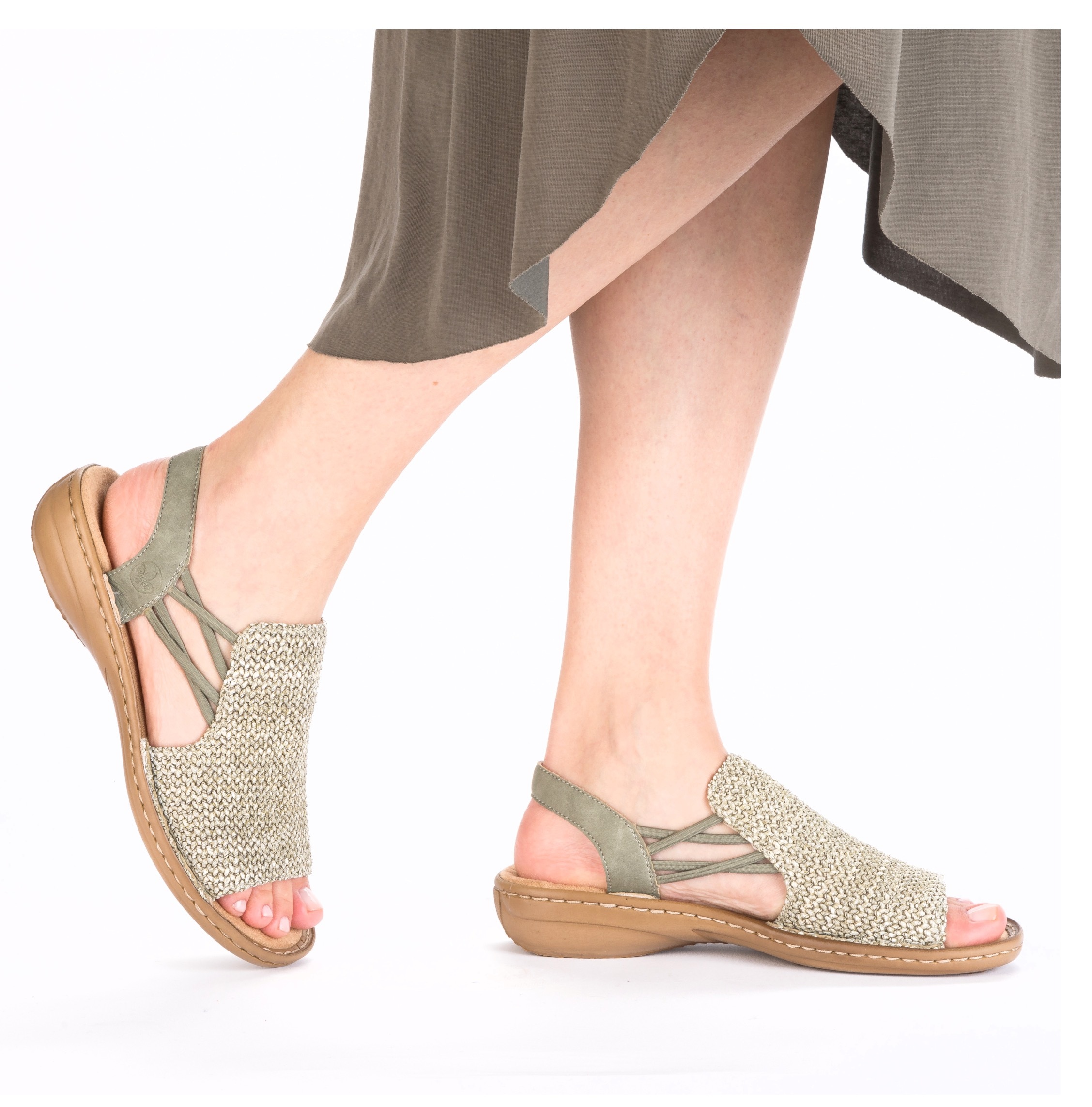 Rieker Sandale, Sommerschuh, Sandalette, Schlupfschuh mit seitlichen Gummiz günstig online kaufen