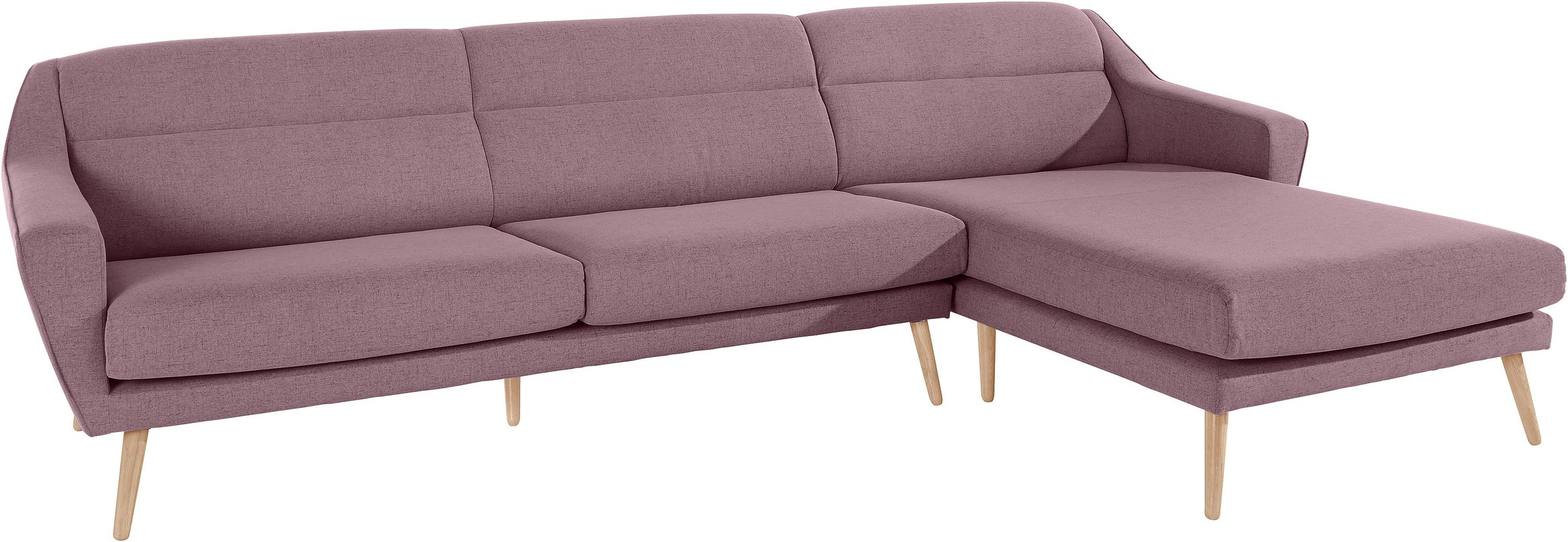 OTTO home Ecksofa "Bille L-Form" mit Naht im Rückenkissen und Beinen aus Ei günstig online kaufen