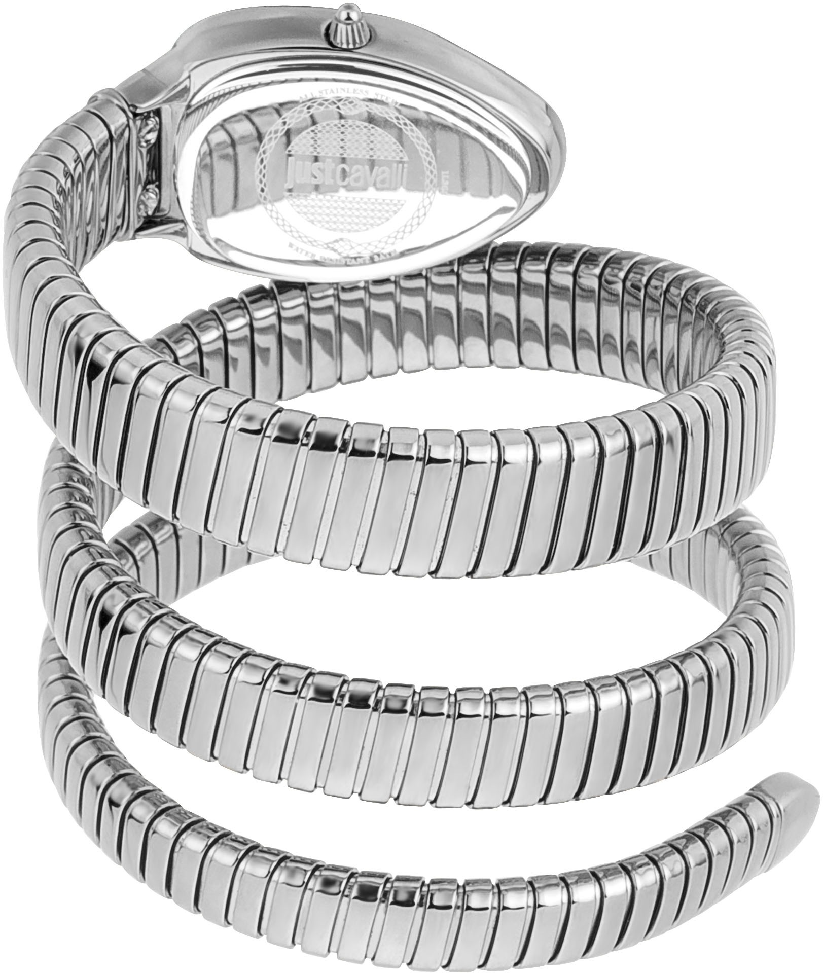 Just Cavalli Time Quarzuhr »Serpente«, Damenuhr, Armbanduhr, Edelstahlarmband