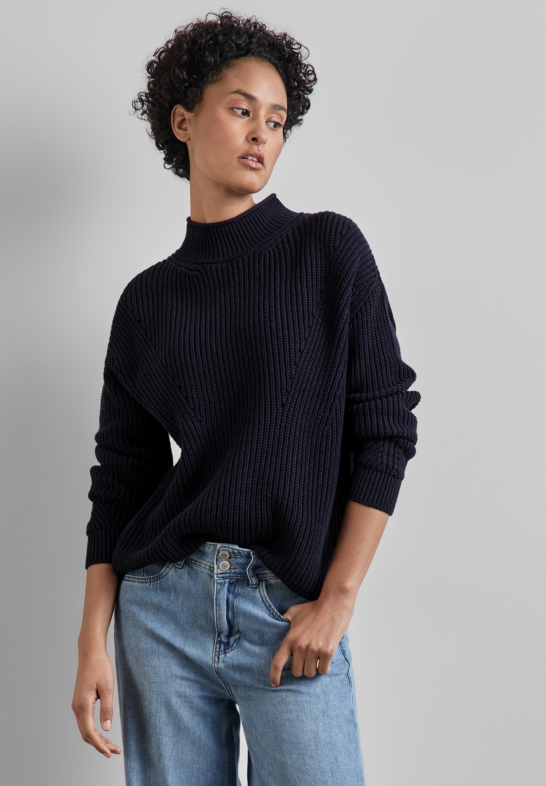 Strickpullover, mit Turtleneck