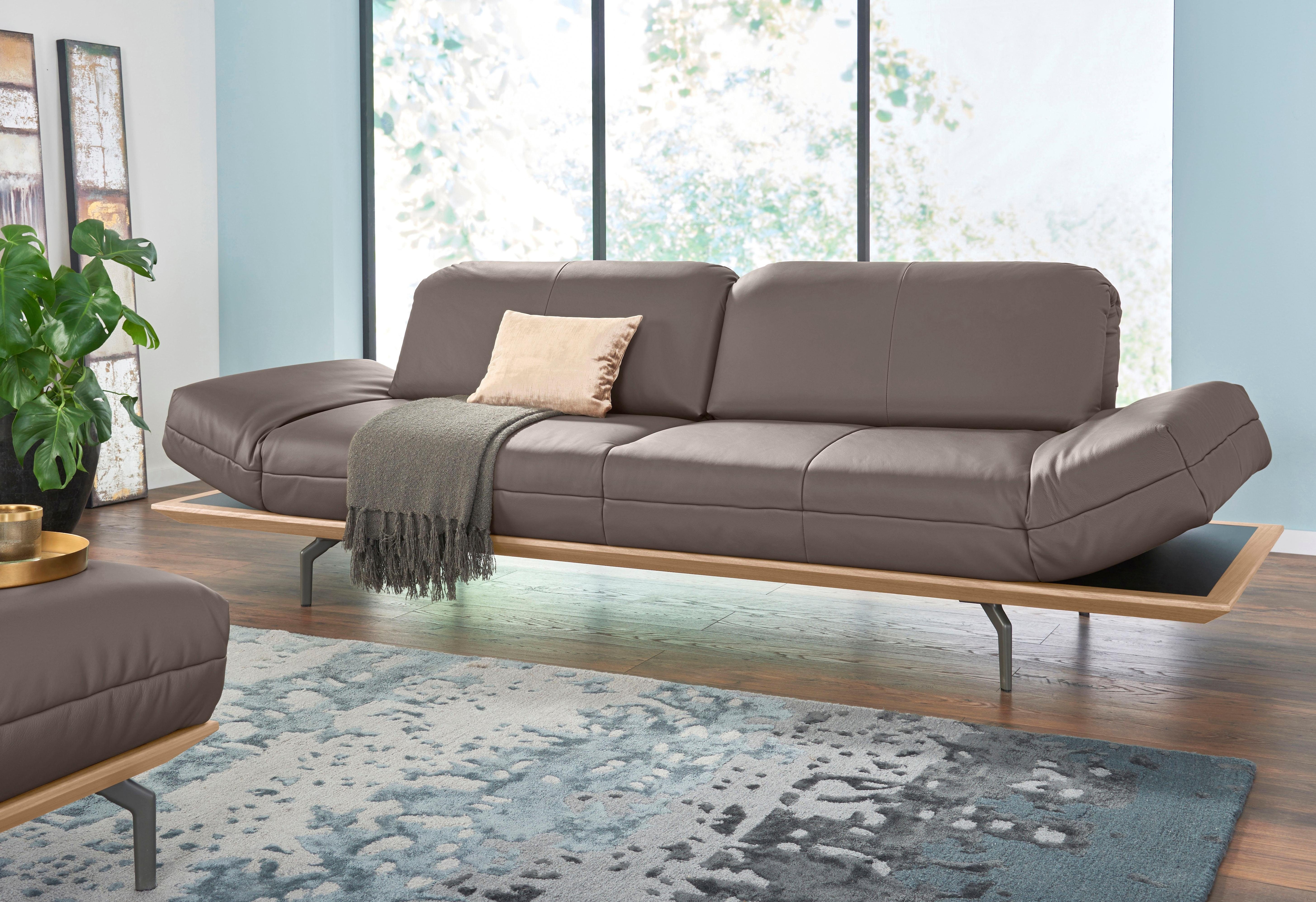 Creation BY ROLF BENZ 3-Sitzer "CR.420, Designsofa, Loungesofa" in 2 Qualitäten, Holzrahmen in Eiche Natur oder Nußbaum, Breite 232 cm