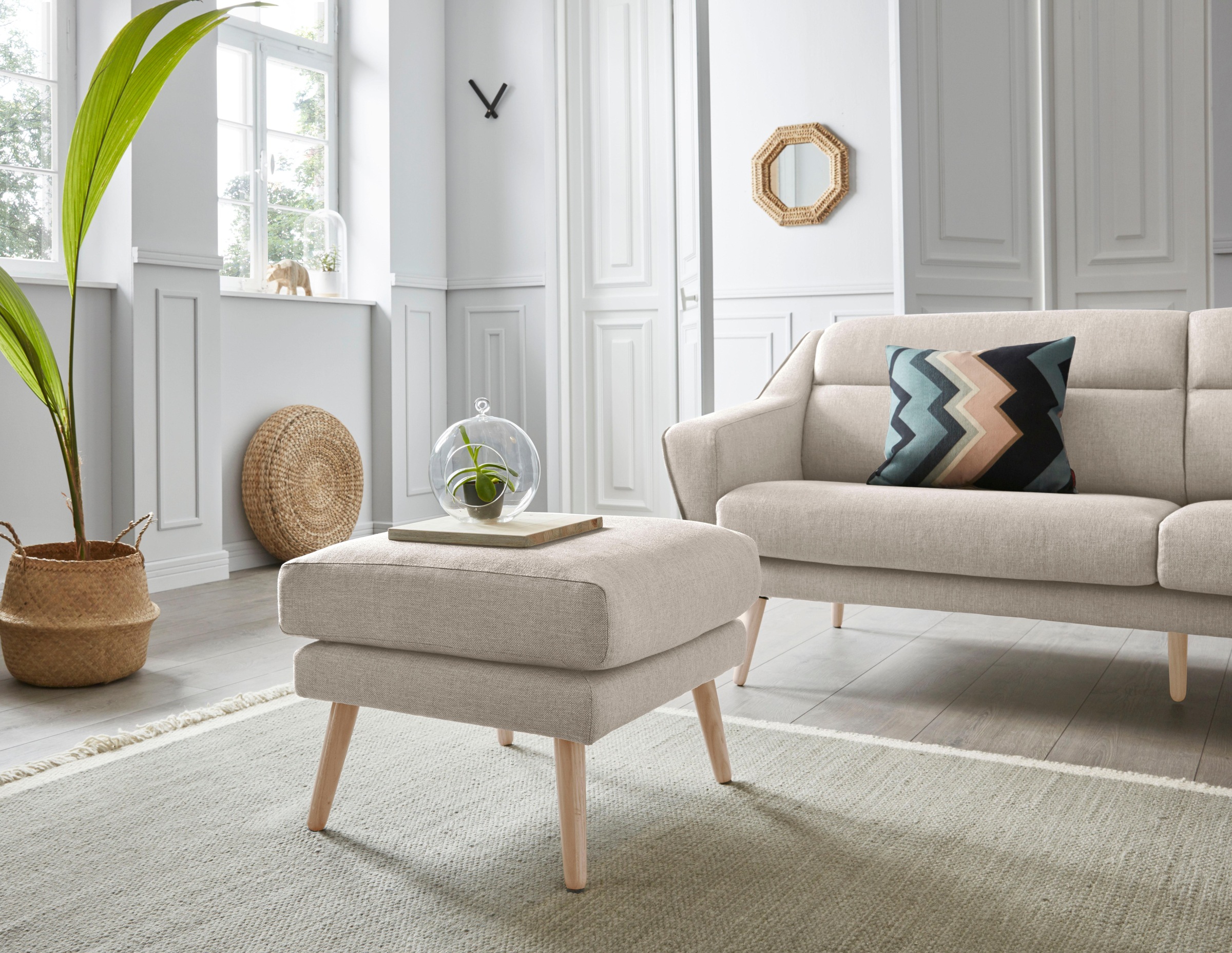 Thumbnail - OTTO home Hocker "Bille" mit Eiche-Beinen, Design by Morten Georgsen