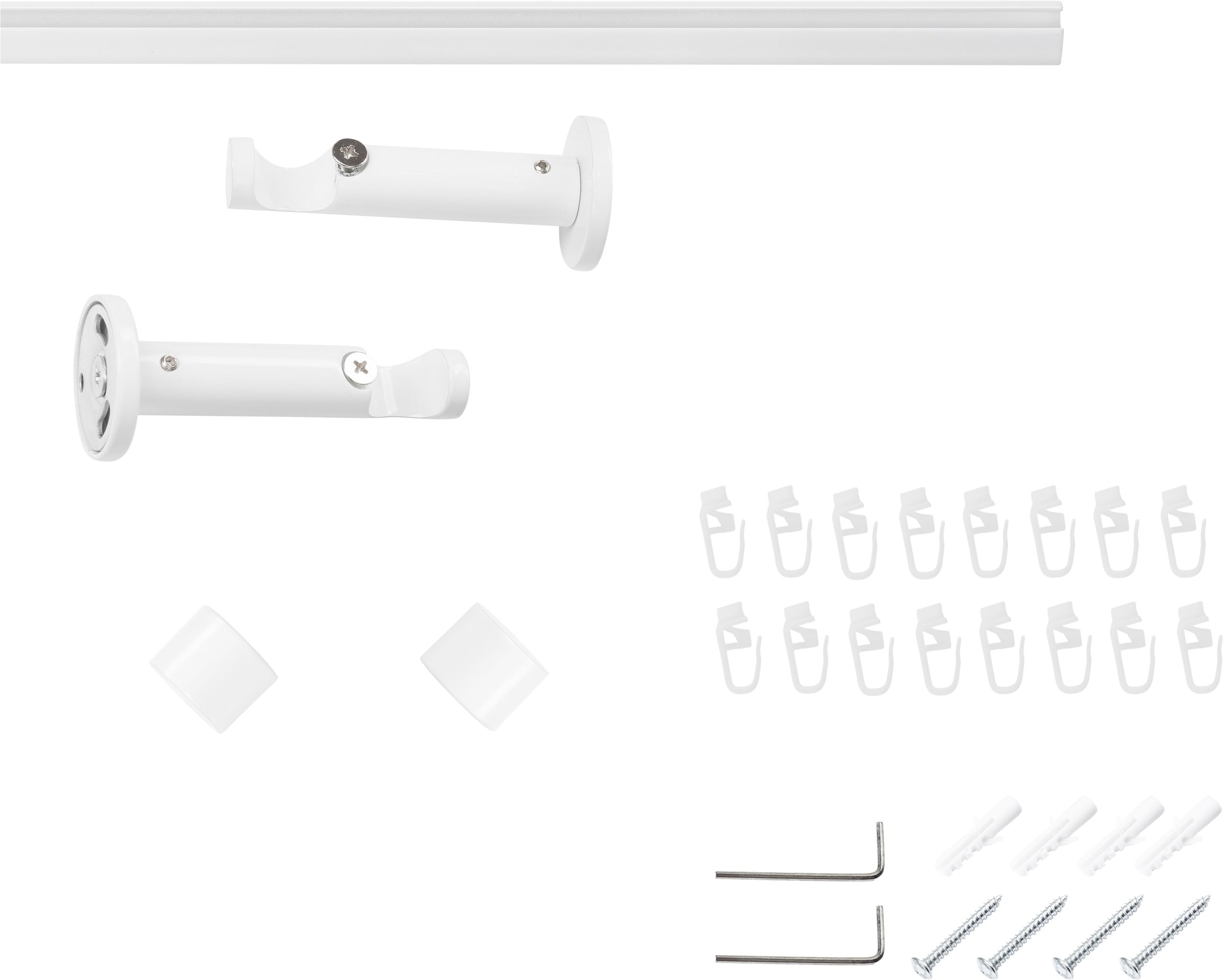 SN DECO GROUP Gardinenstange Ø 19 mm 1 läufig-läufig Fixmaß;kürzbar