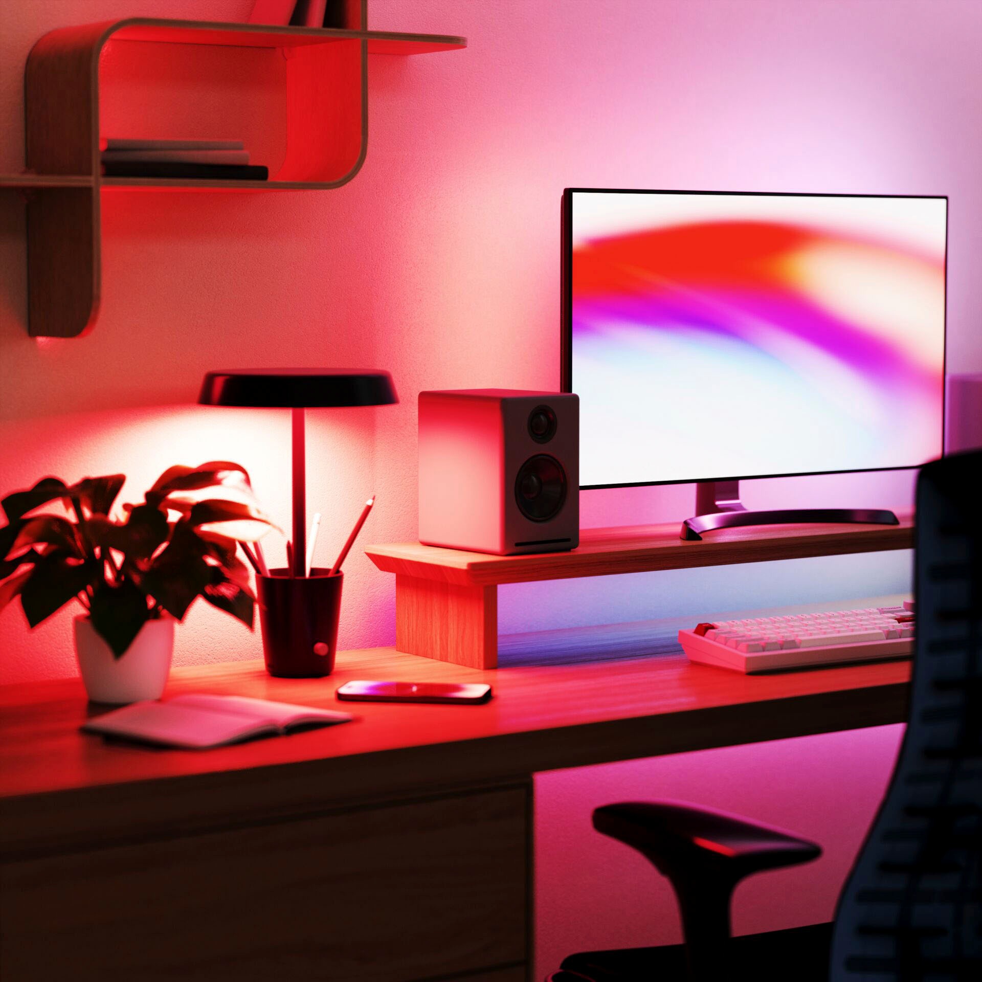 Umbra Dekolicht »Cup Smart Lamp«, Matter-kompatible Leuchte im modernen Design mit integriertem Becher