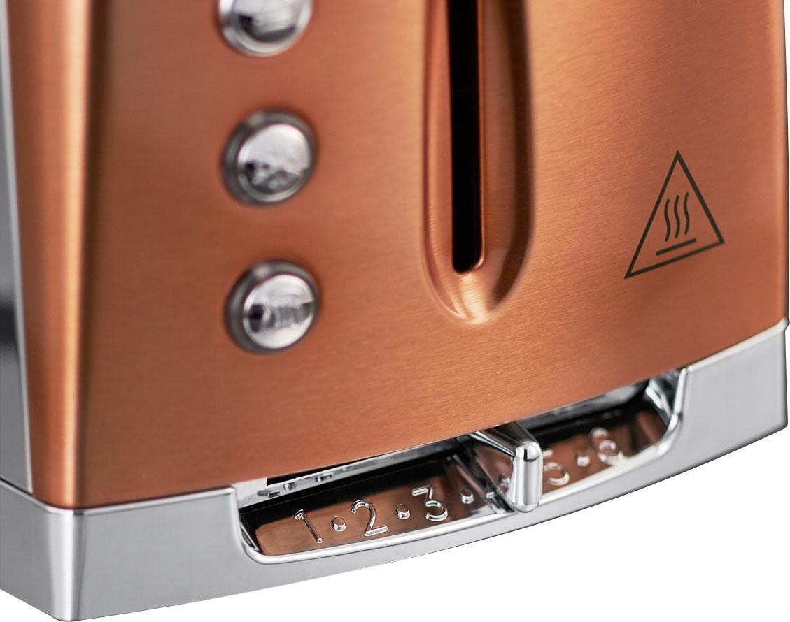 RUSSELL HOBBS Toaster »Luna Copper Accents 24290-56«, 2 lange Schlitze, für 2 Scheiben, 1550 W