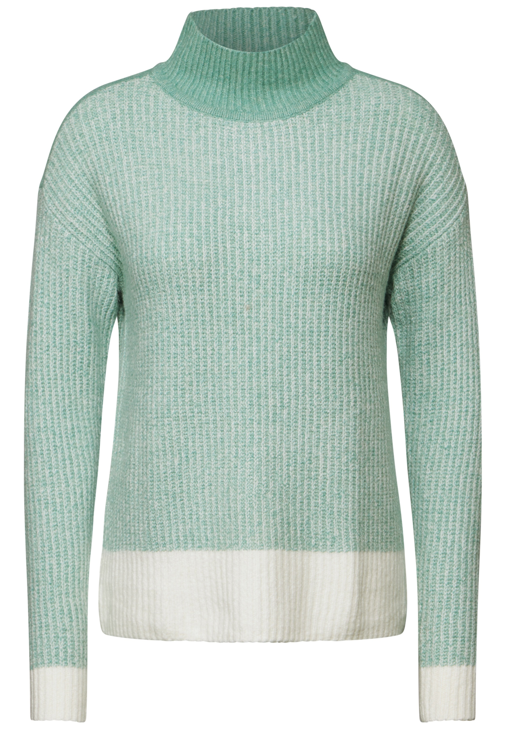 Cecil Rollkragenpullover, im Melange Look