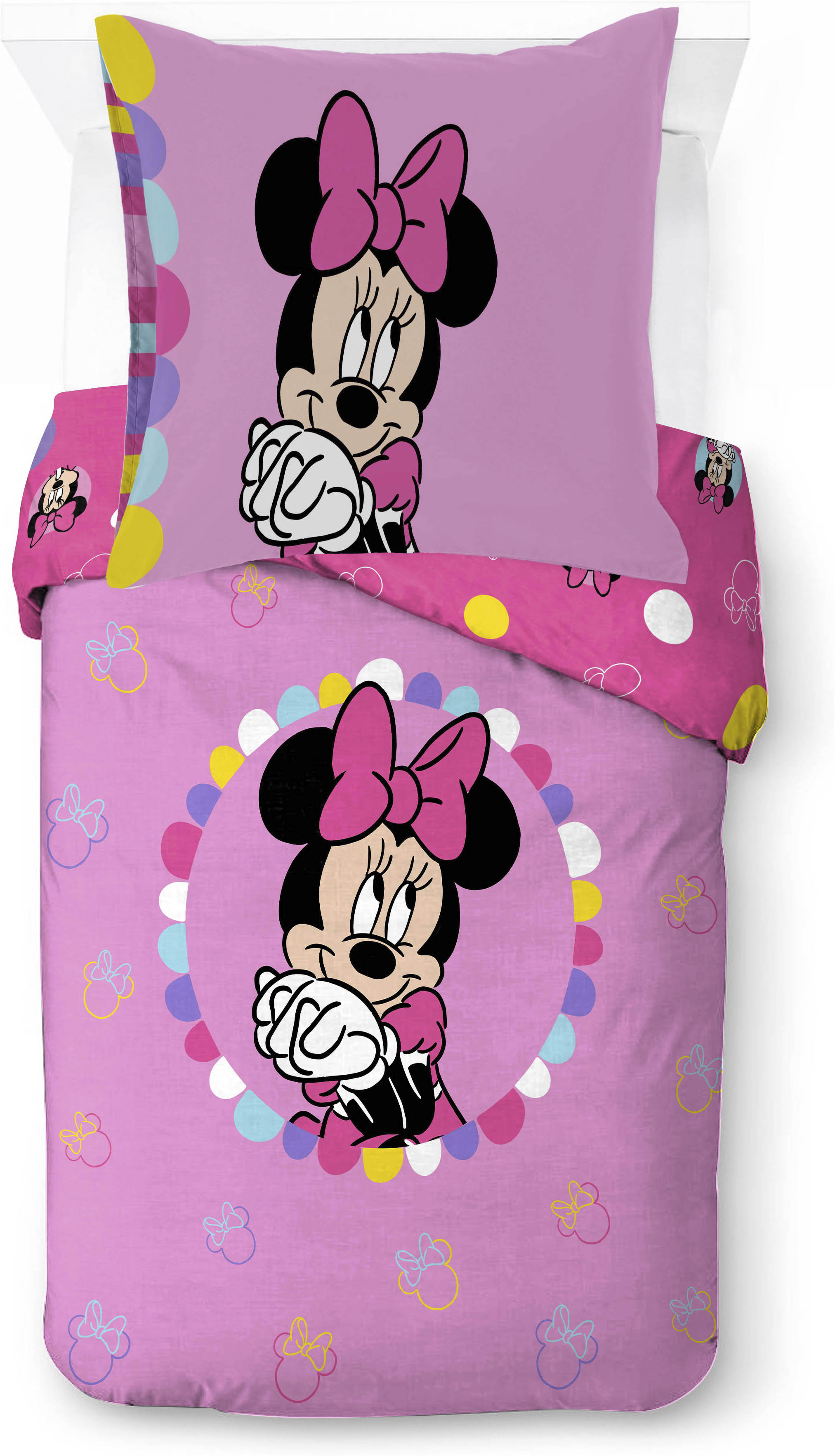 Disney Kinderbettwäsche "Minnie Mouse Happy" 2 100% Baumwolle