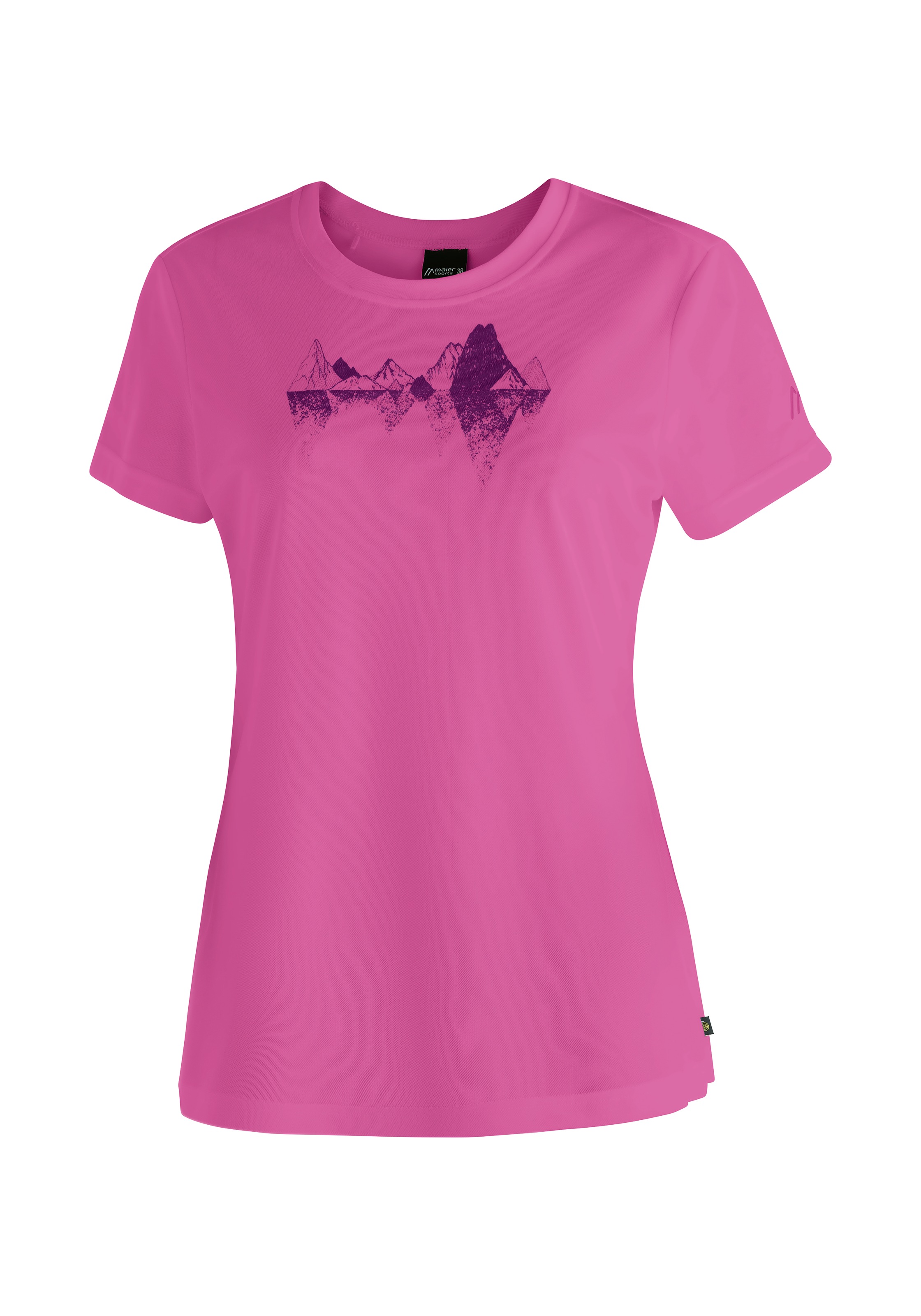 Maier Sports T-Shirt "Tilia Pique W" Damen Kurzarmshirt, leichtes Sommer Funktionsshirt, Rundhals, Reg Fit