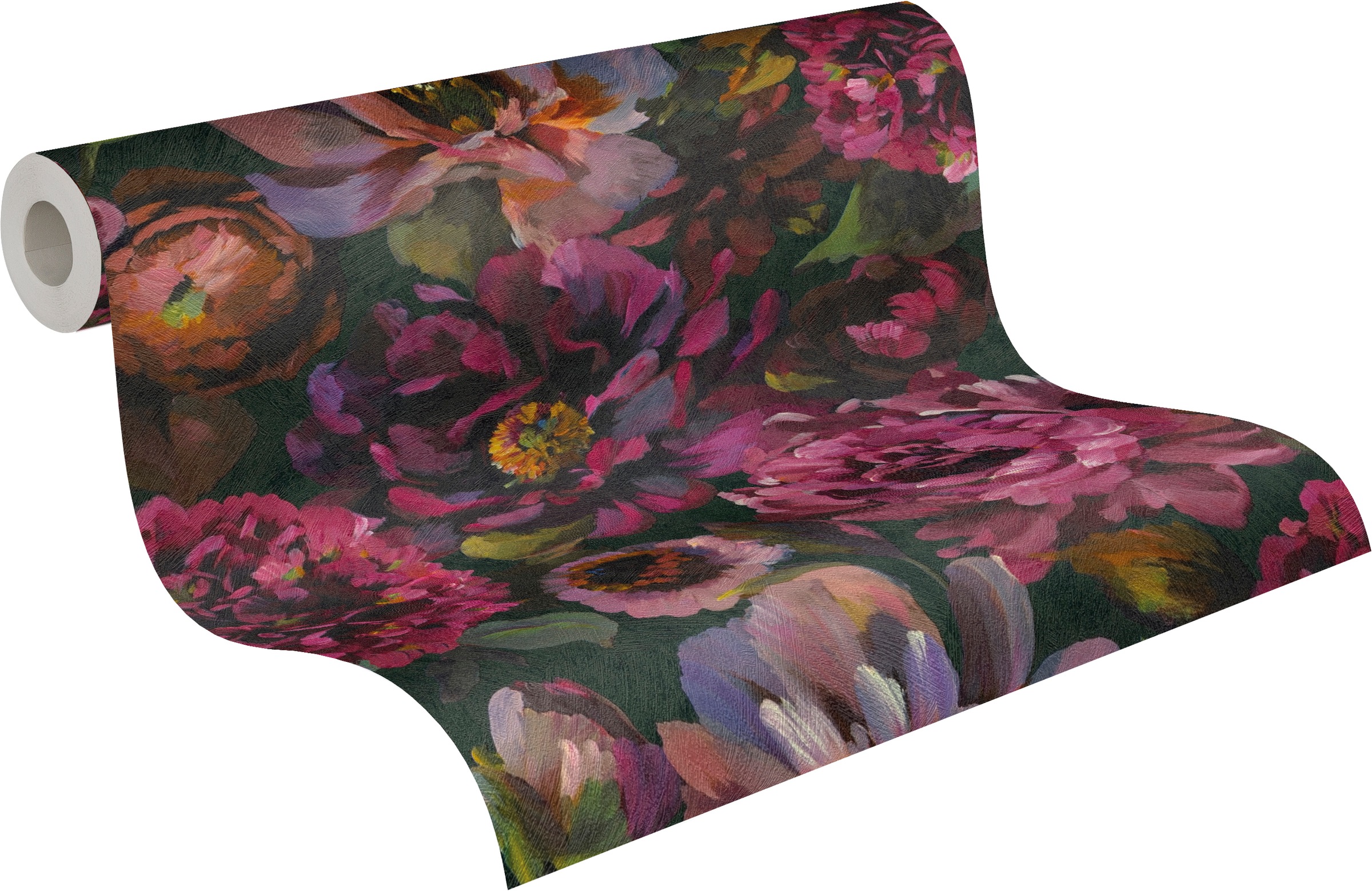 A.S. Création Vliestapete »Trend Spectrum Peony – Opulente Pfingstrosen Vliestapete« floral | geblümt | leicht glänzend strukturiert Opulente Pfingstrosen mit lebendiger Farbwirkung und Struktur