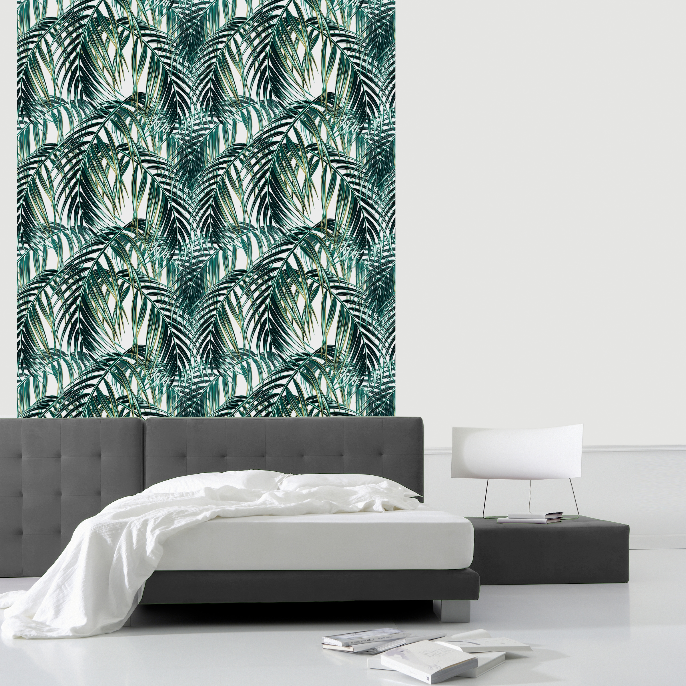 queence Vinyltapete »Forest of my dreams«, bedruckt-Motiv-botanisch-floral-gemustert-natürlich, 90x250cm, selbstklebend, kinderleichte Anbringung, Sticker