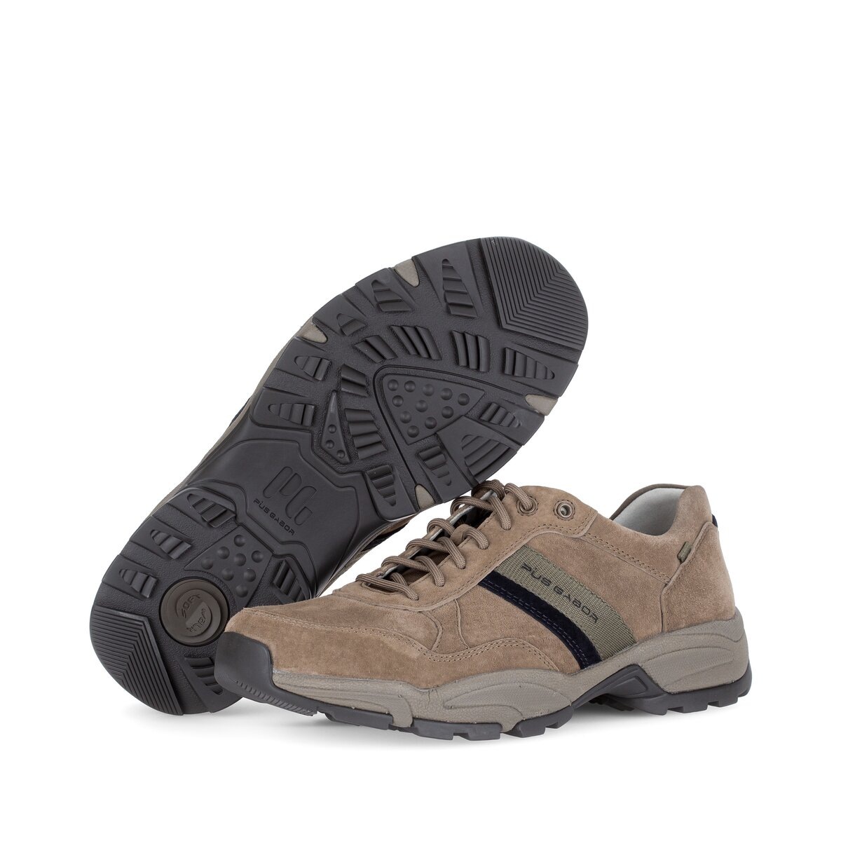 Sneaker GABOR "Sneaker low", Herren, Gr. 45, beige, Schuhe Sneaker 3