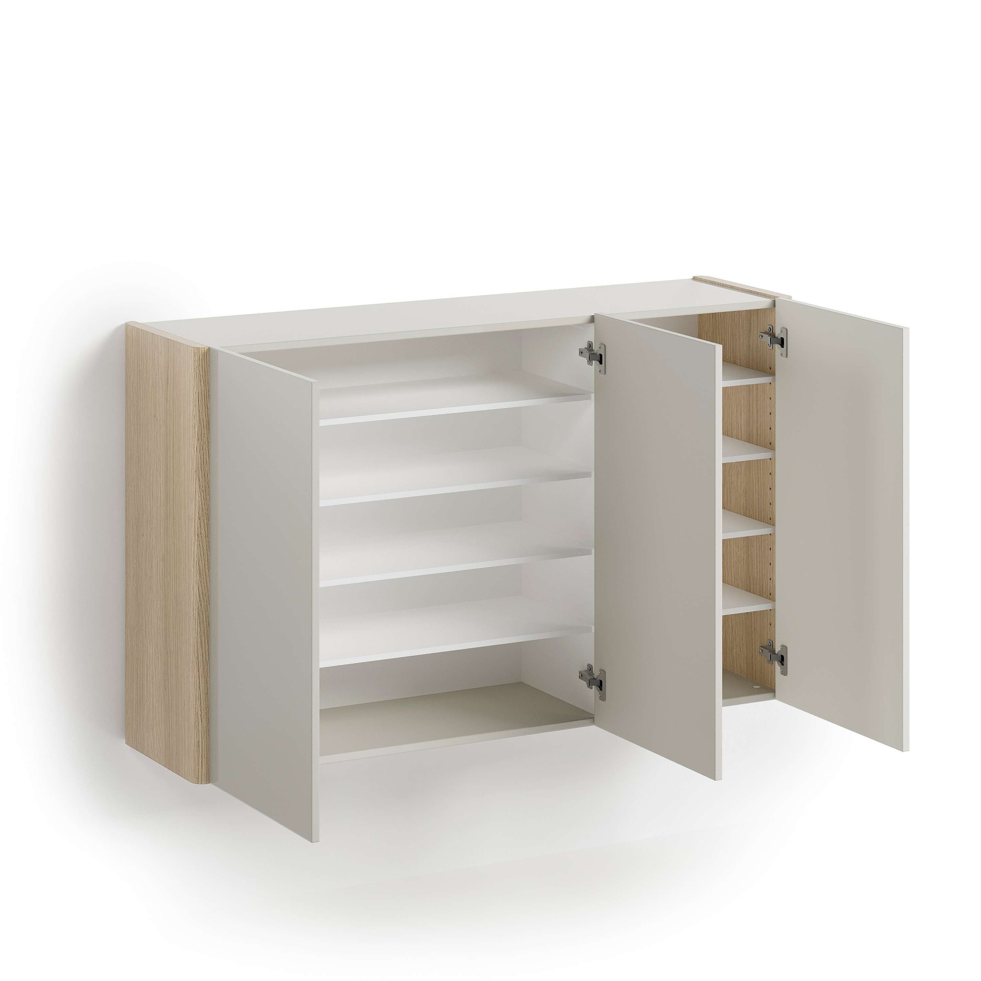 Home affaire Hängeschuhschrank »DILLON, Schuhschrank,Schuhkommode, Schuhregal, Schuhkipper« 1 Stk. tlg. Breite 141 cm, hängend, 3 Türen, Hochglanz lackiert, Made in Italy