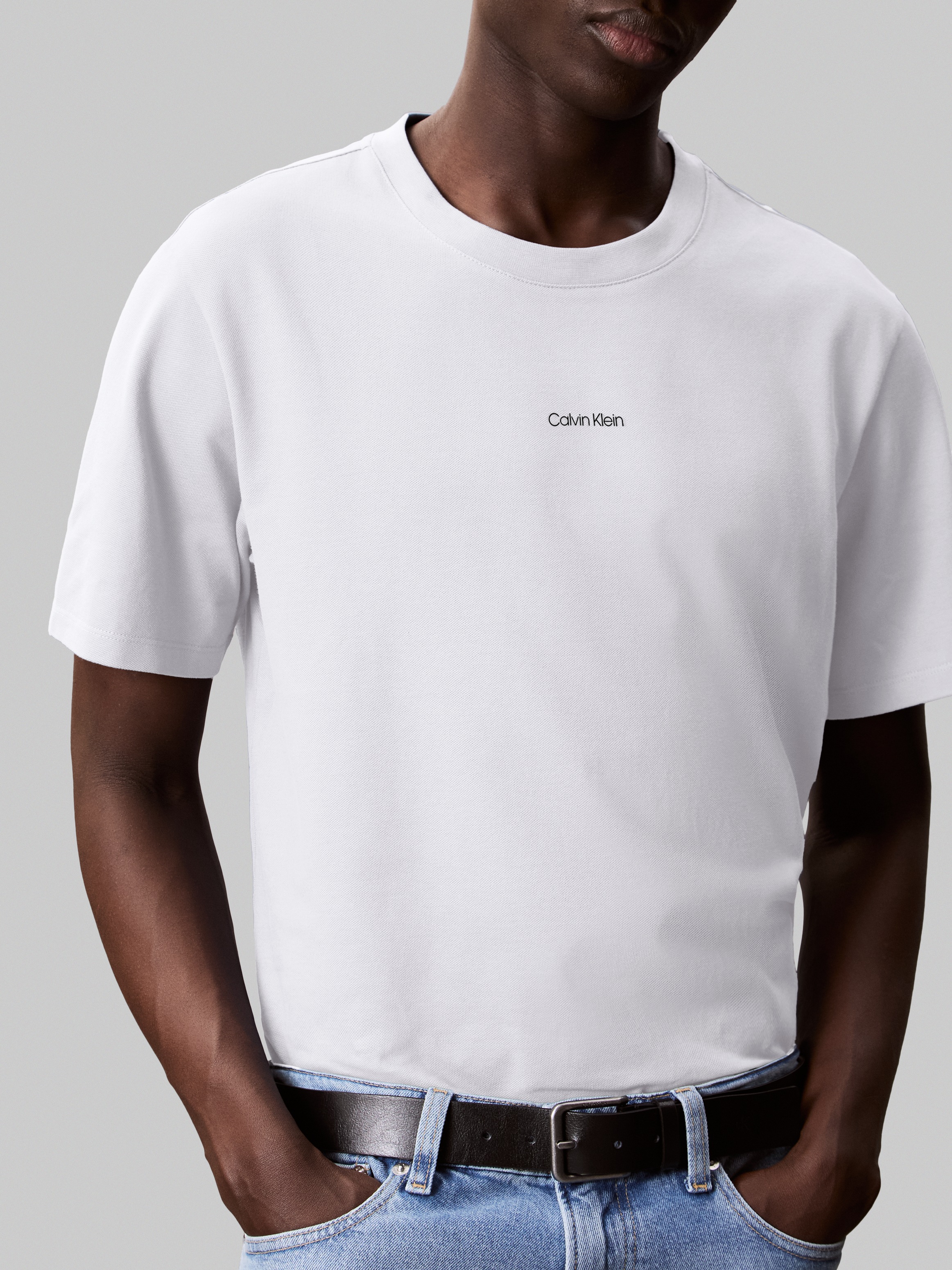Calvin Klein T-Shirt "SS STRETCH PIQUE NANO EASY TEE", Mit Rundhalsausschni günstig online kaufen