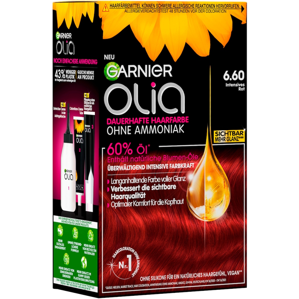 GARNIER Coloration »Garnier Olia dauerhafte Haarfarbe«, (Set, 3 tlg.)