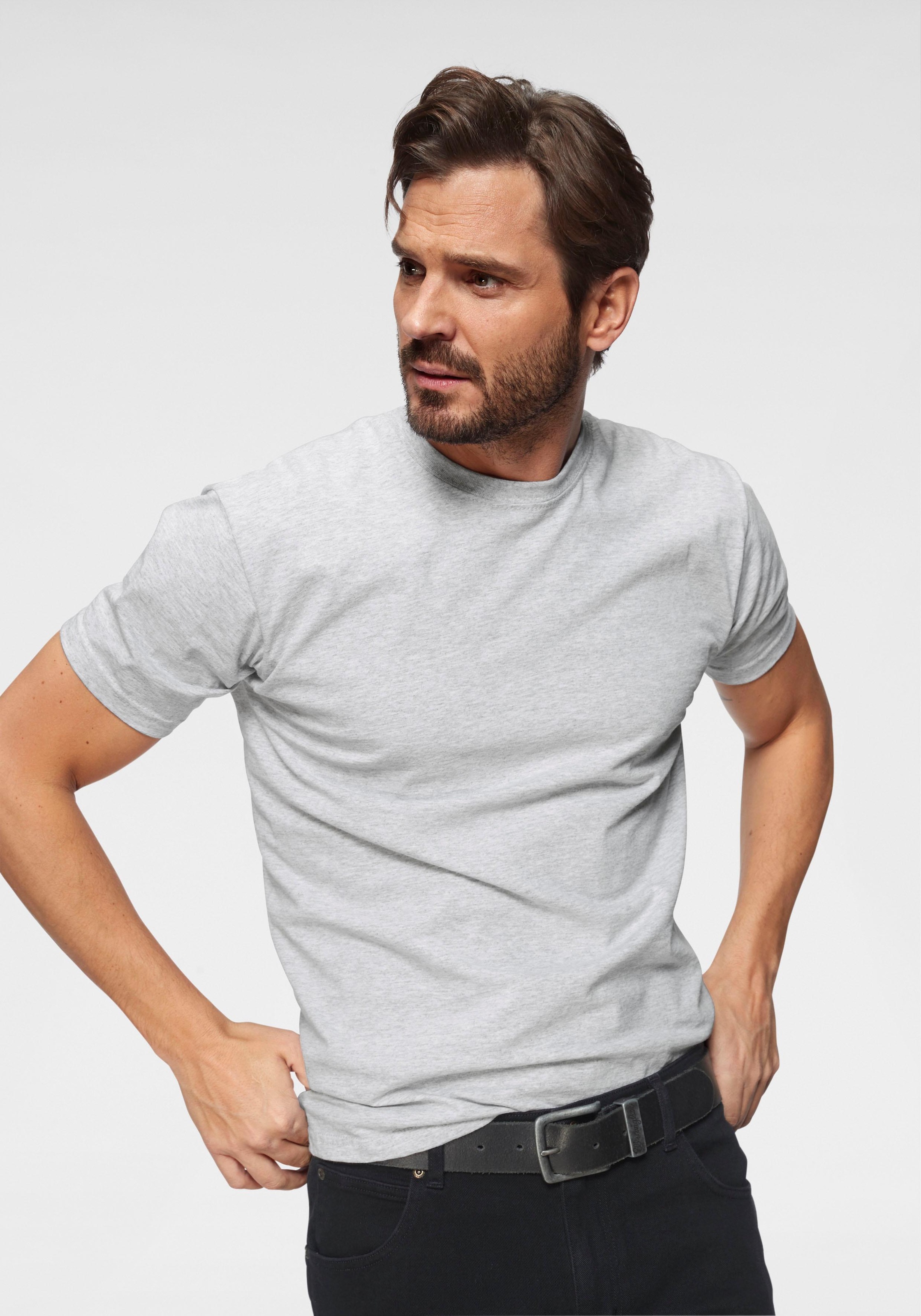 Fruit of the Loom T-Shirt Packung, 3 Stk. tlg. mit Rundhalsausschnitt günstig online kaufen