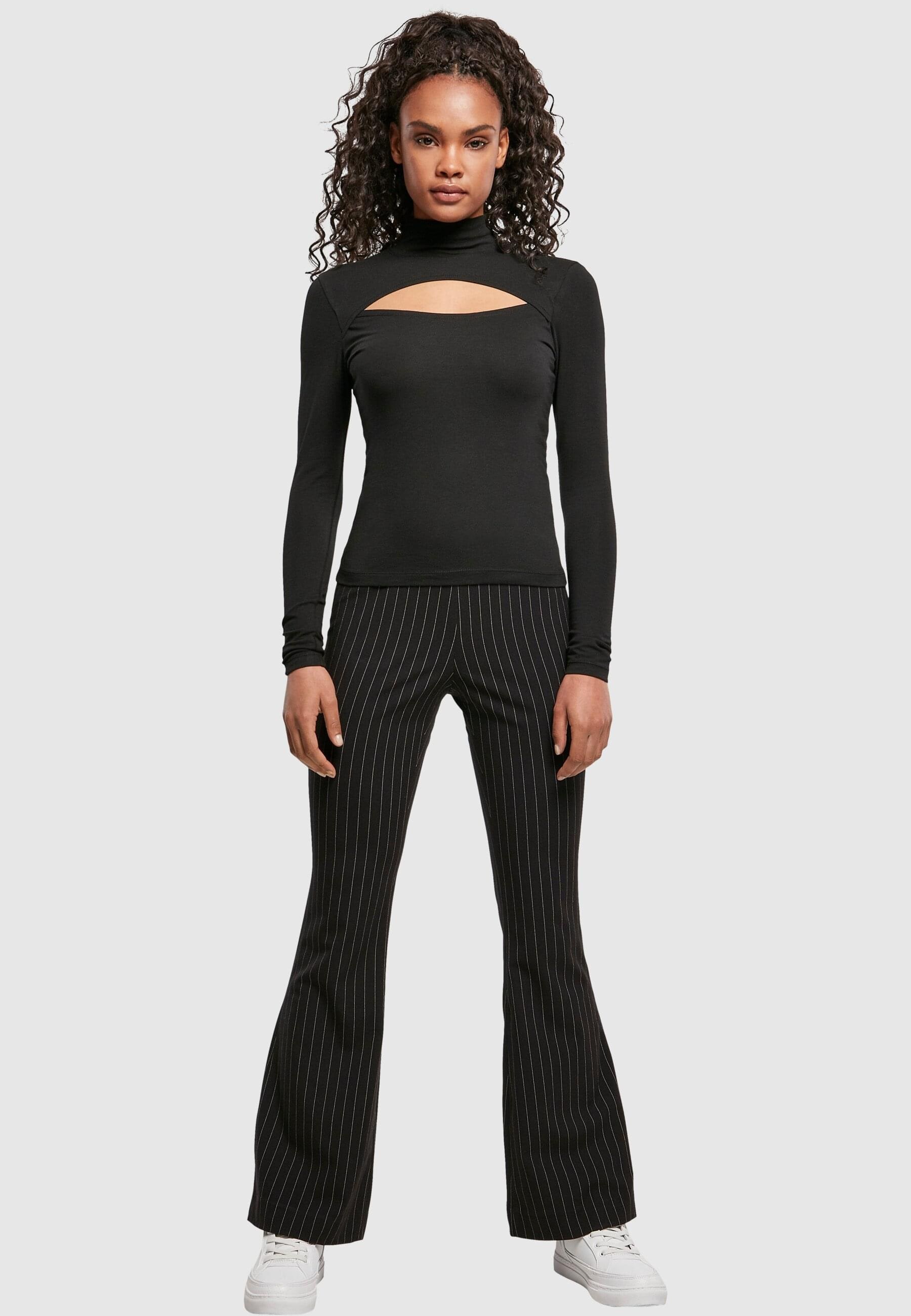 URBAN CLASSICS Langarmshirt »Urban Classics Damen Ladies Cut-Out Turtleneck Longsleeve«, (1 tlg.)