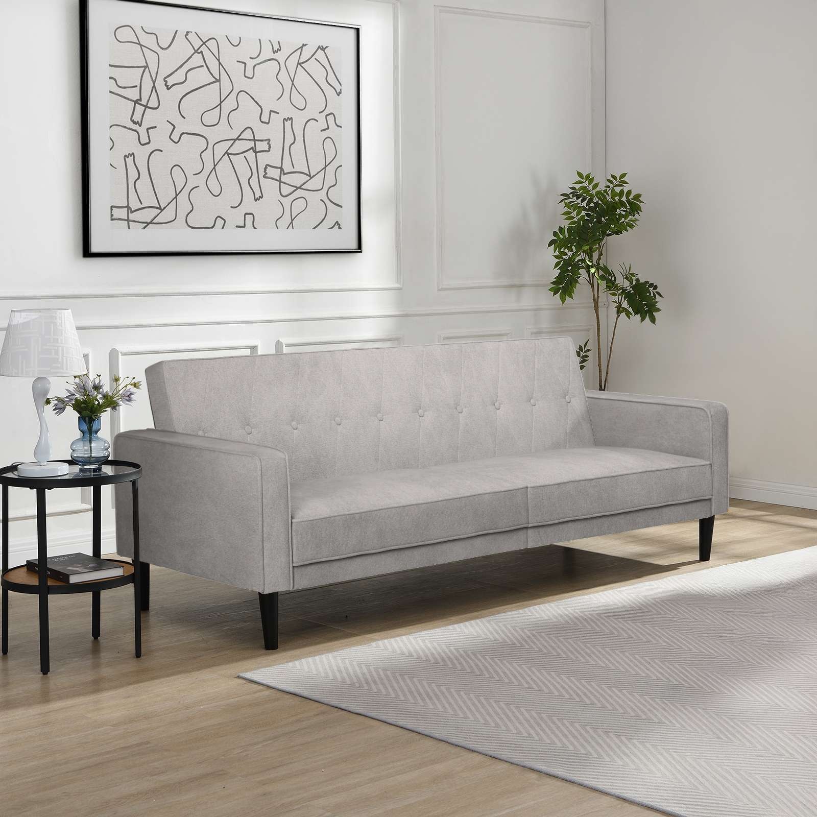Dorel Home 3-Sitzer »Avon«, Schlafsofa 213cm, Bettfunktion (110/190cm), trendiger Cord o. Webstoff
