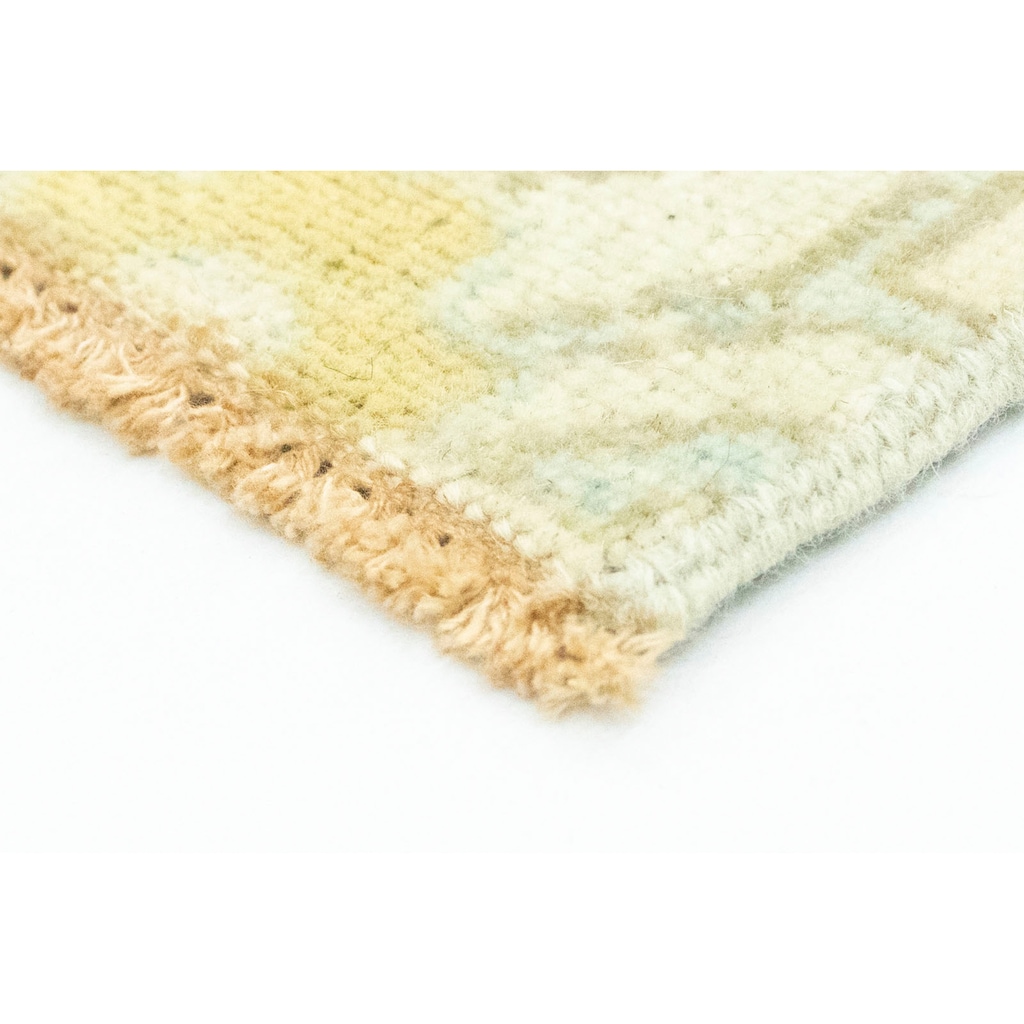 morgenland Wollteppich »Designer Teppich handgeknüpft beige«, quadratisch