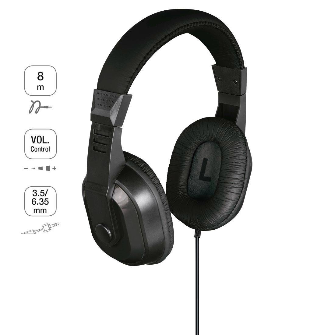 Thomson Over-Ear-Kopfhörer »TV HiFi Kopfhörer Over Ear, Lautstärke regelbar, extra langes Kabel«, Schwarz