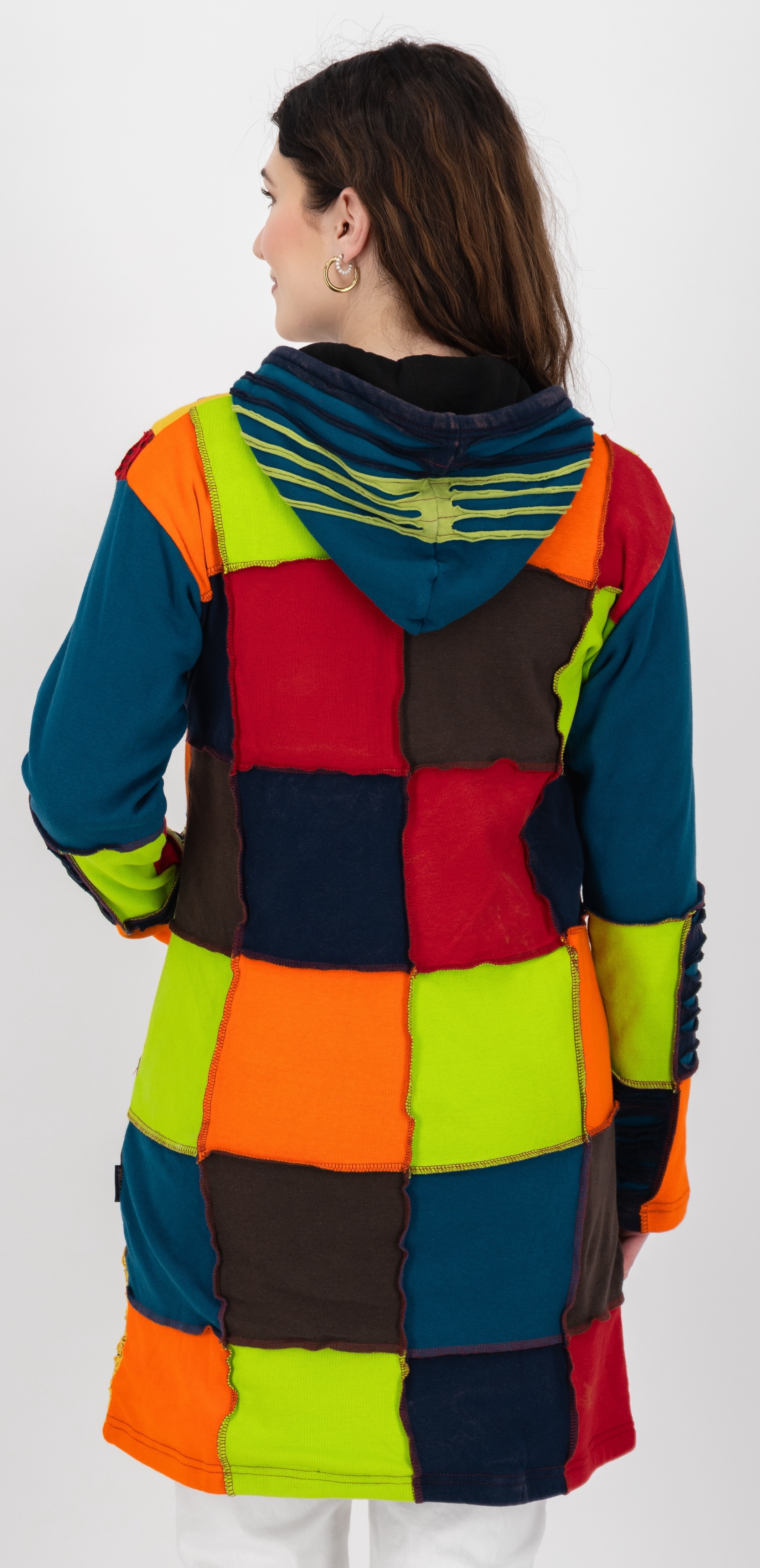 Thumbnail - DEPROC Active Fleecejacke "Patchwork NUNAVUT LONG WMN" auch in Großen Größen erhältlich