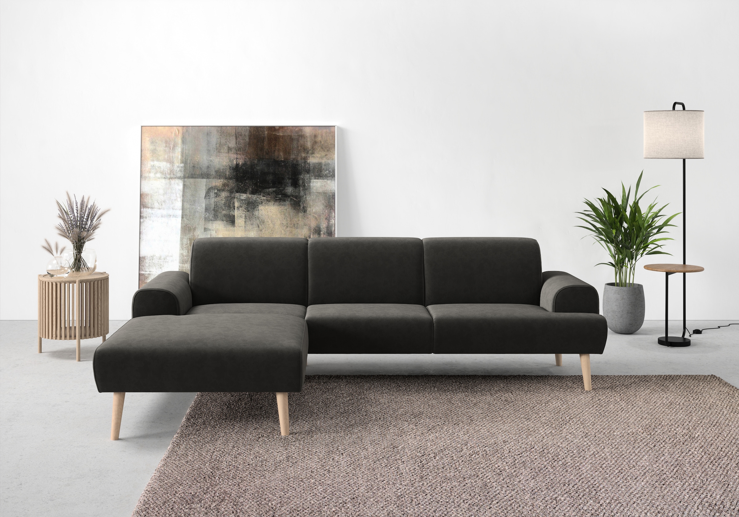 andas Ecksofa "Swift Scandic Design, Federkern für hohen Sitzkomfort, L-For günstig online kaufen