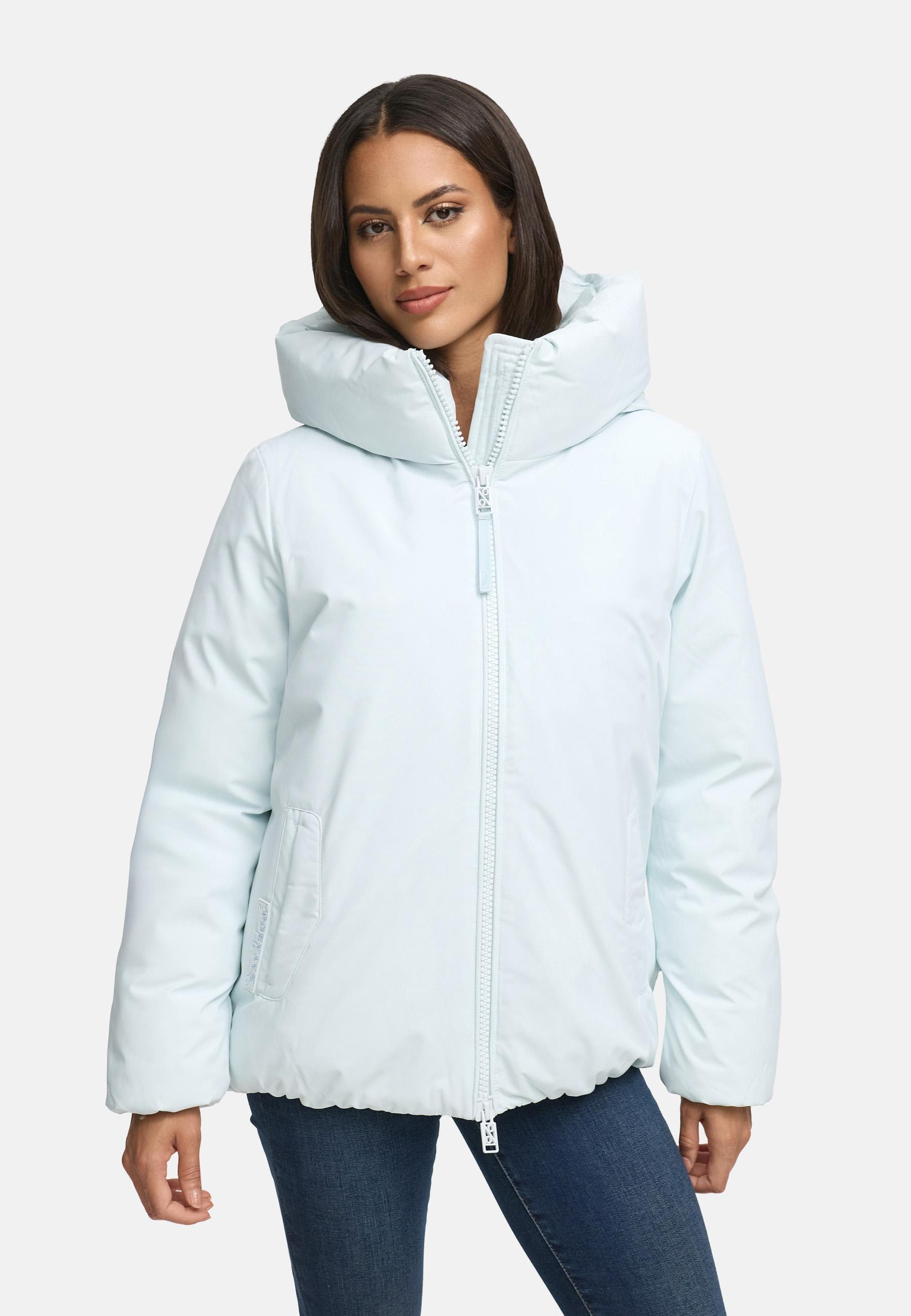 Navahoo Winterjacke »Blütenlicht 14«, mit Kapuze, Warme Damenjacke mit hohem Kragen
