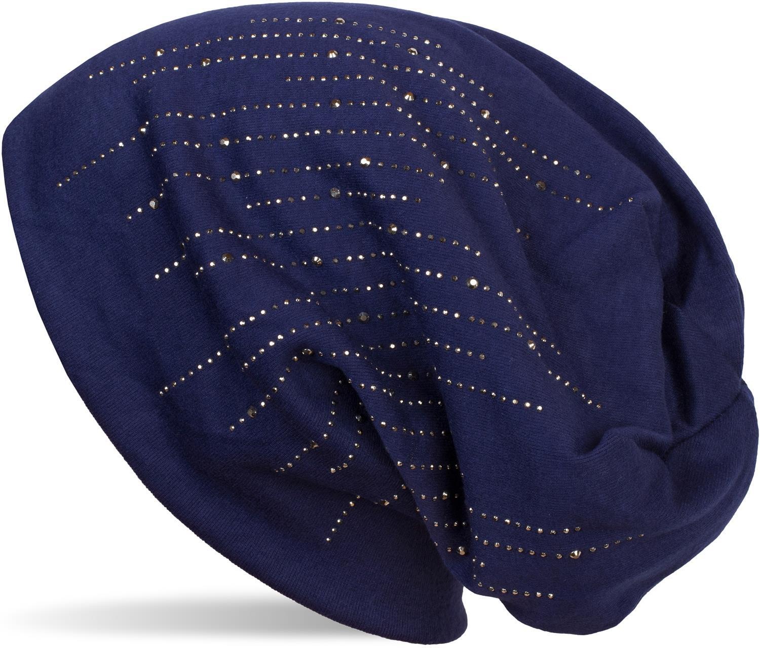 styleBREAKER Beanie "Beanie mit Strass Streifen" 1 Stk.