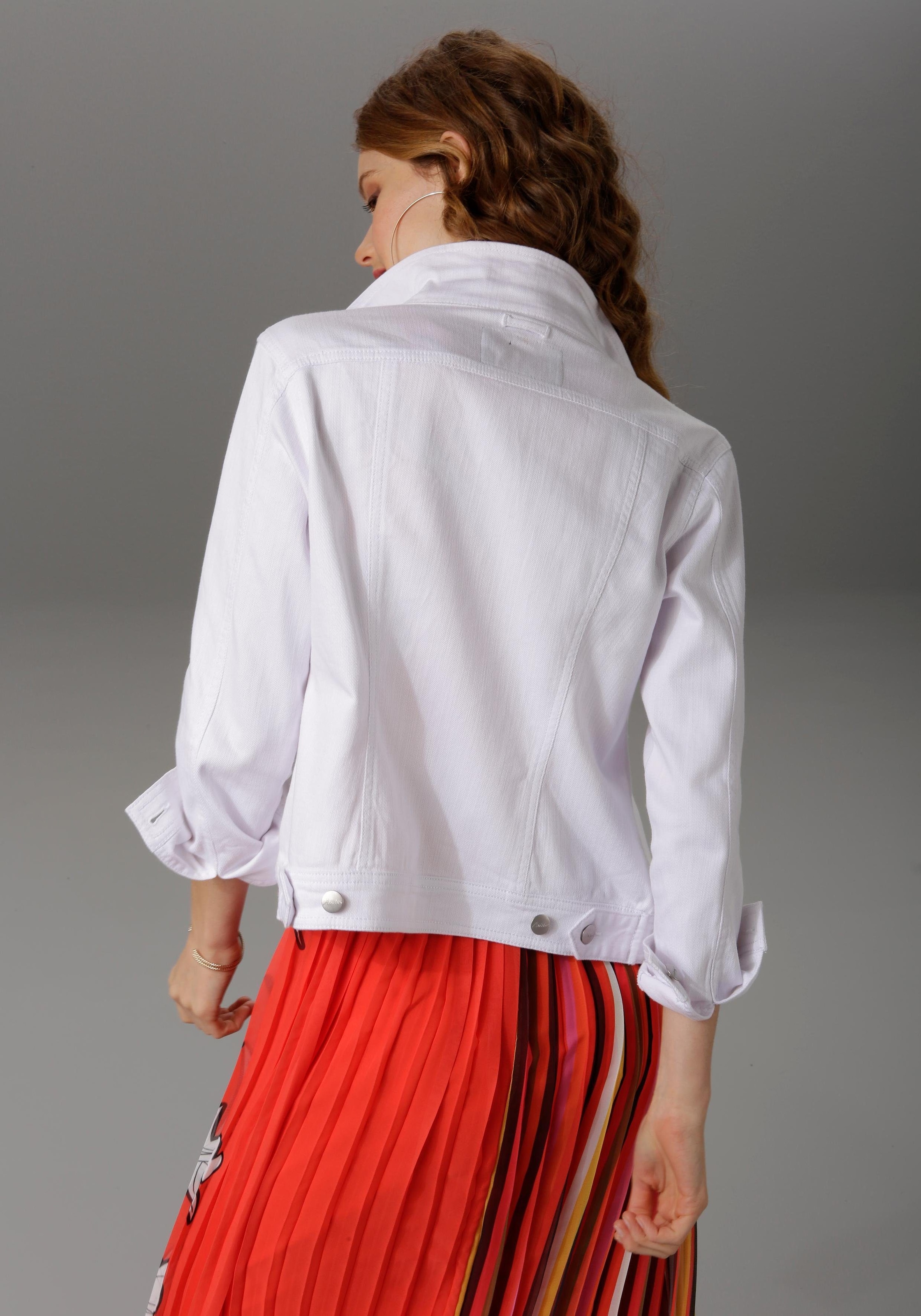 Aniston CASUAL Jeansjacke mit Manschette online kaufen | BAUR | Übergangsjacken
