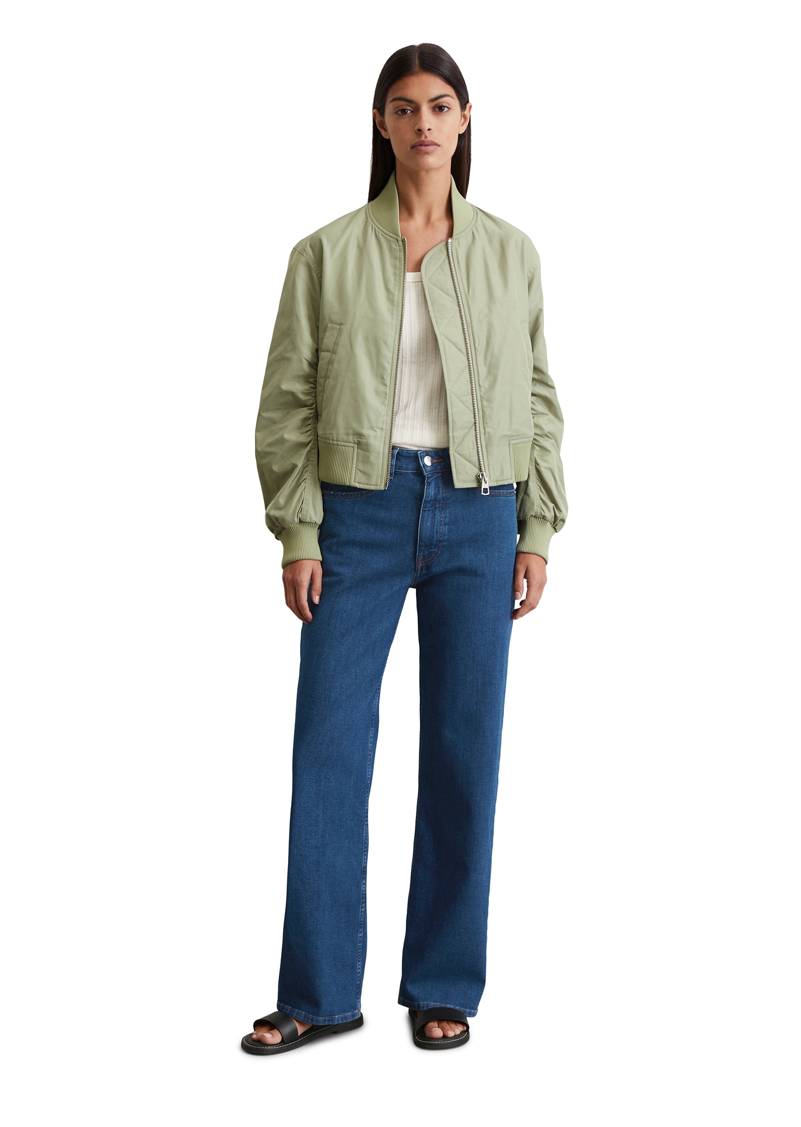 Marc O'Polo Outdoorjacke »aus recyceltem Polyester-Twill«, ohne Kapuze