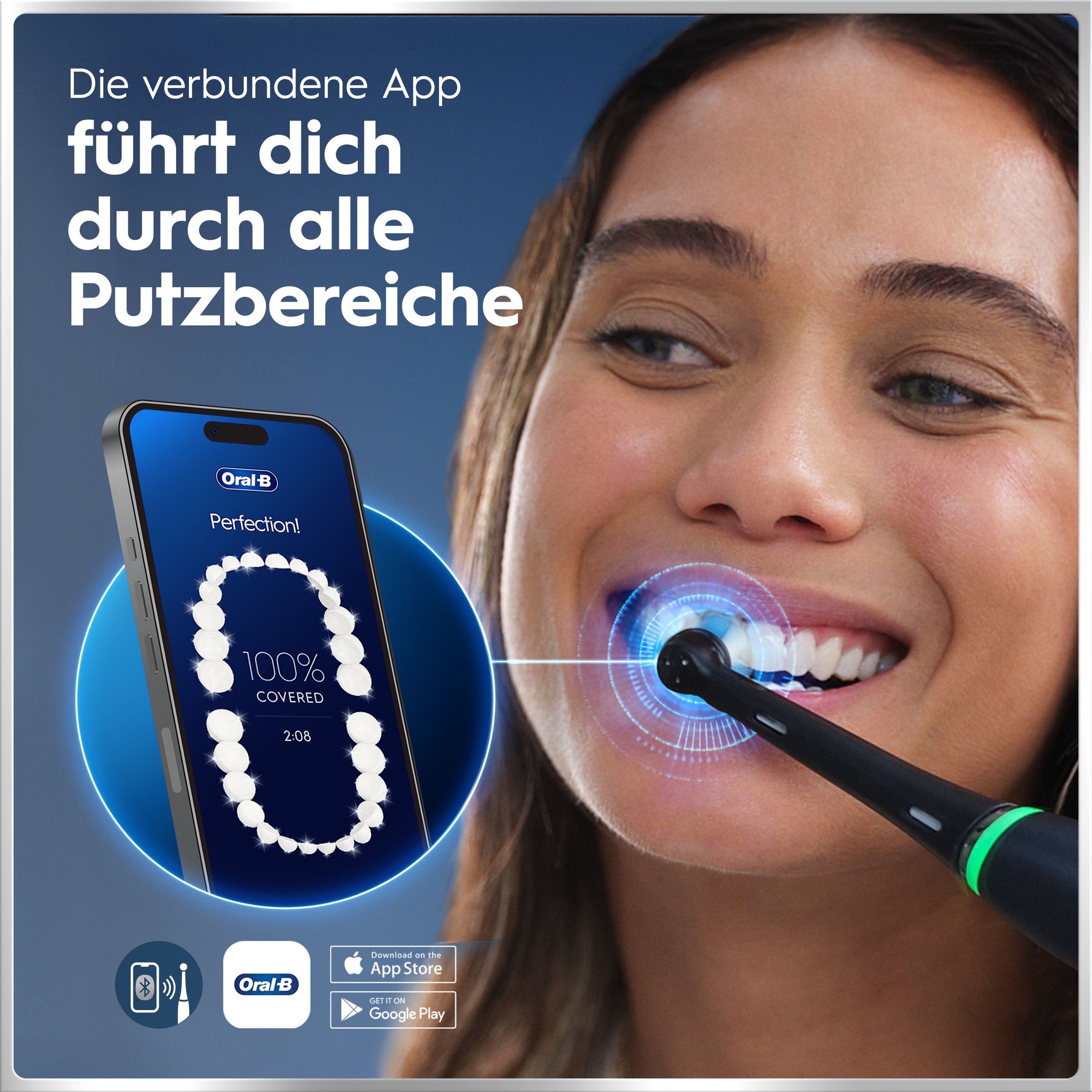 Oral-B Elektrische Zahnbürste »iO Series 6« 3 Stk. Aufsteckbürsten Doppelpack, 3 Aufsteckbürsten, Reise-Etui