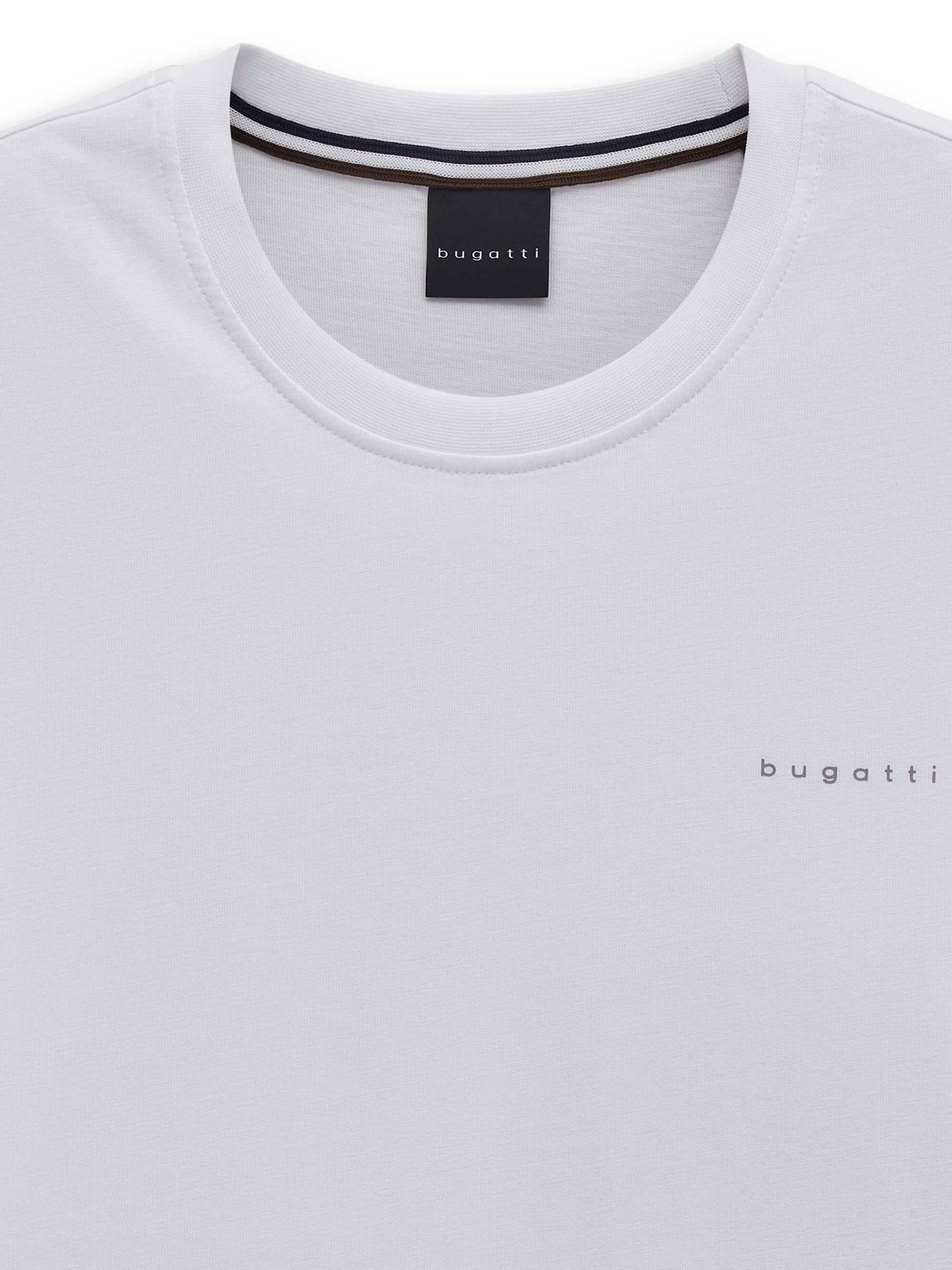 bugatti T-Shirt »Modern Fit« Modern Fit Baumwolle Rundhals Frontprint