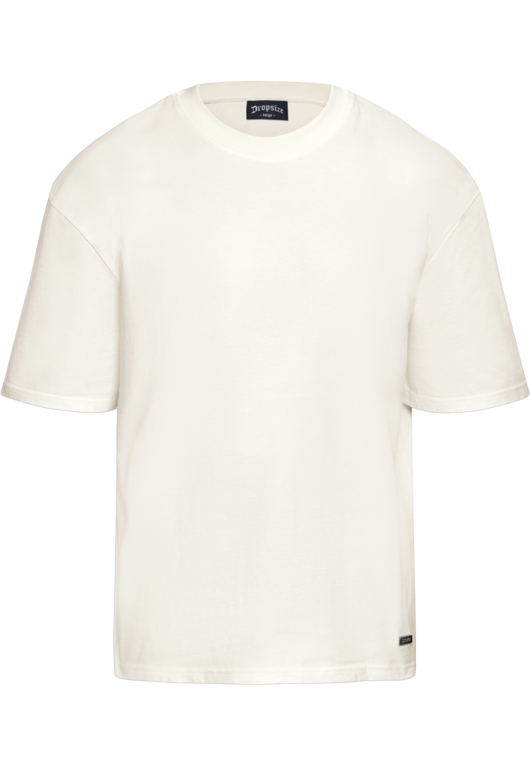 Dropsize T-Shirt "Dropsize Herren Heavy Oversize Metal Patch Basic T-Shirt" 1 Stk.