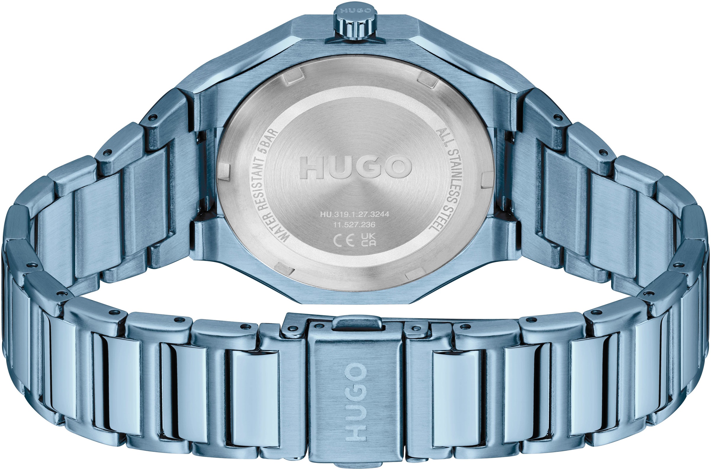 HUGO Quarzuhr »#GRAIL FOR HER«, Armbanduhr, Damenuhr, Silikonarmband, analog