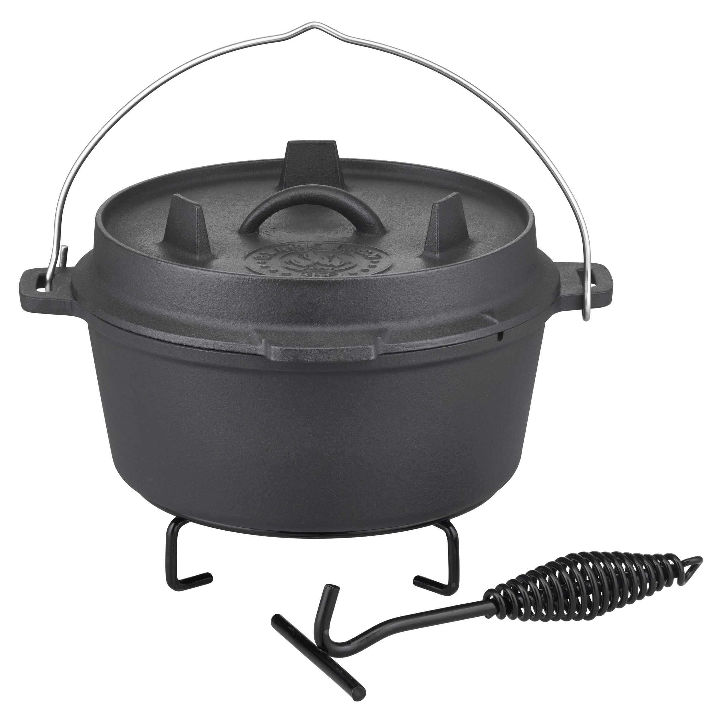 GSW Feuertopf "Black Iron BBQ" 1 tlg. tlg. Gusseisen