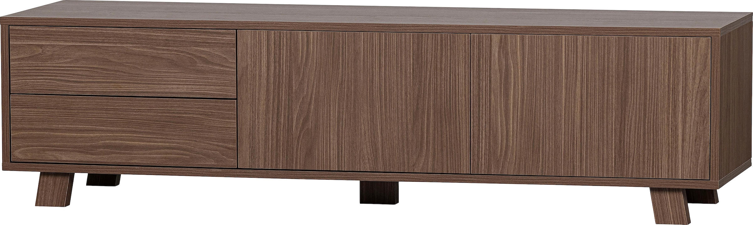 WOOOD Lowboard »Seppe TV-Kommode«, Walnussfurnier mit deutlich sichtbarer Maserung, H 42 cm x B 160 cm
