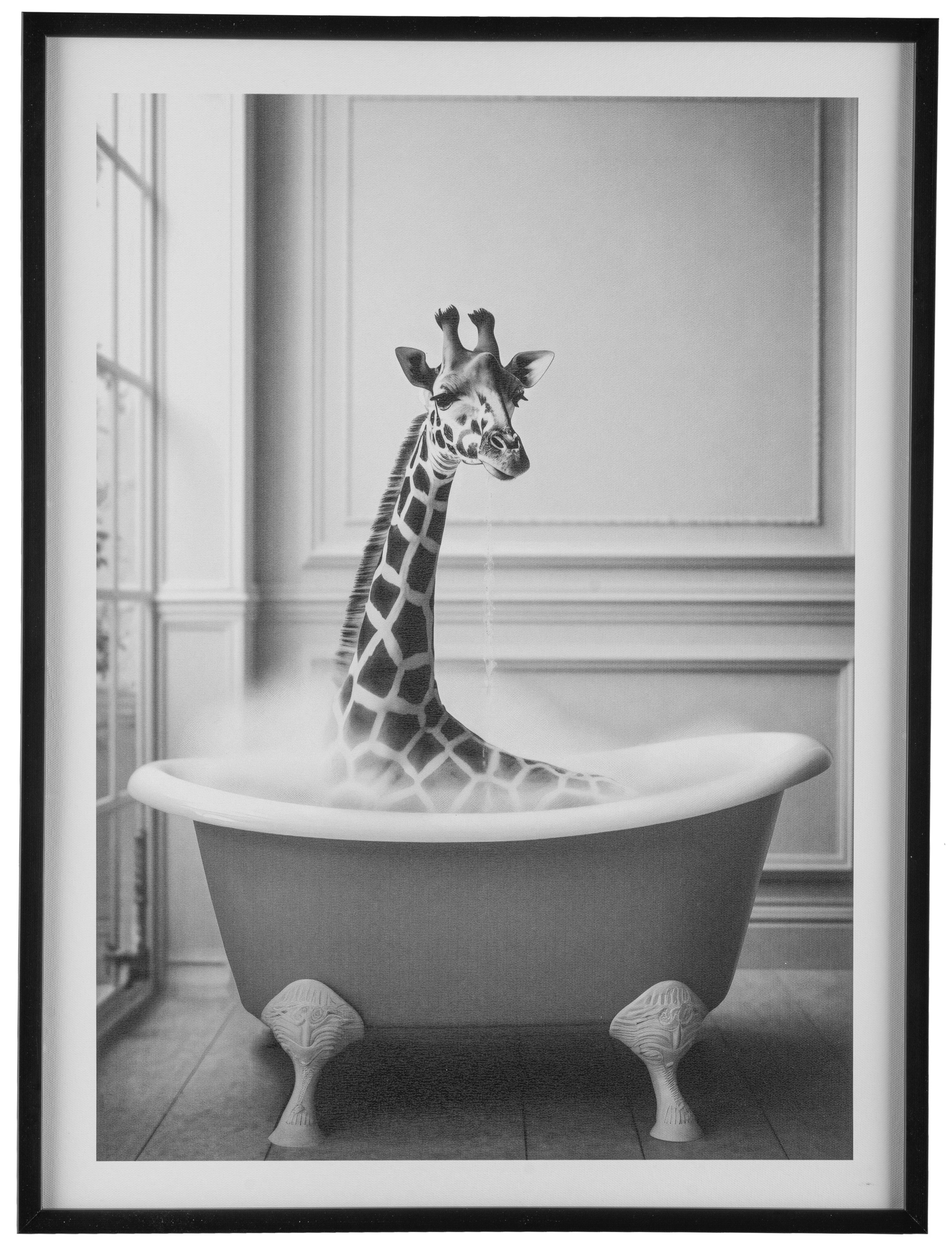Creativ home Bild mit Rahmen "Leinwandbild Giraffe in Badewanne" 1 Stk. tlg günstig online kaufen