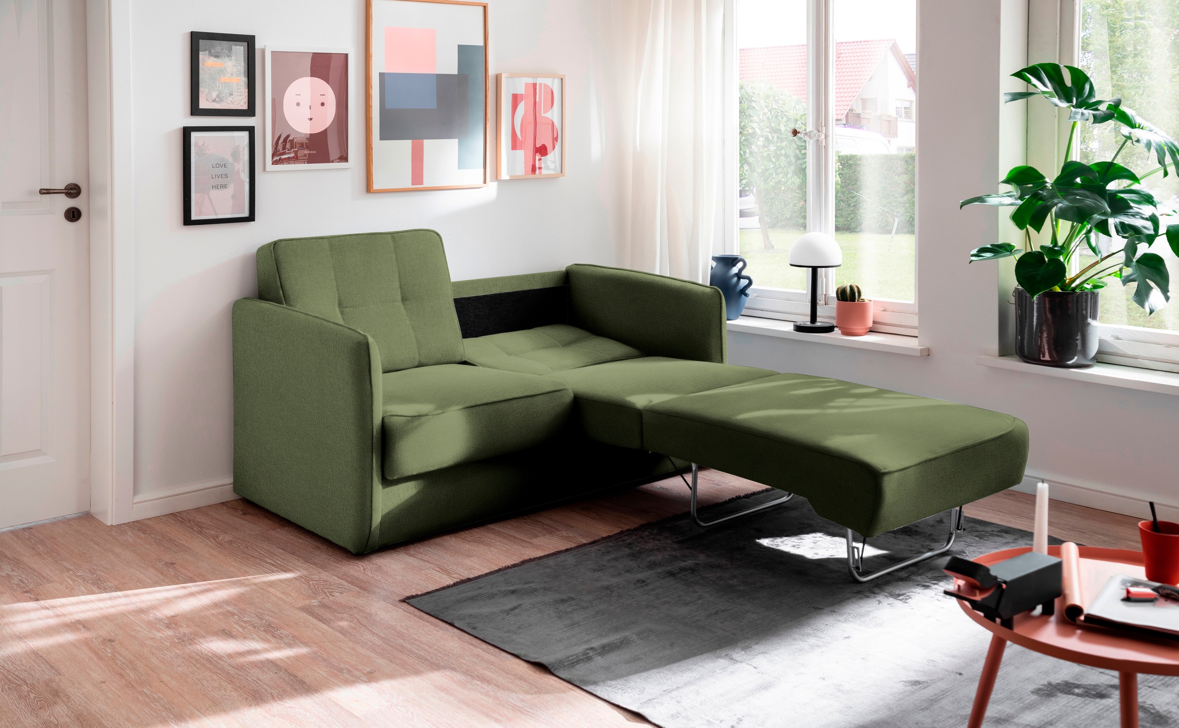 Home affaire Schlafsofa "Milano" zwei einzeln ausziehbare Liegefunktionen günstig online kaufen