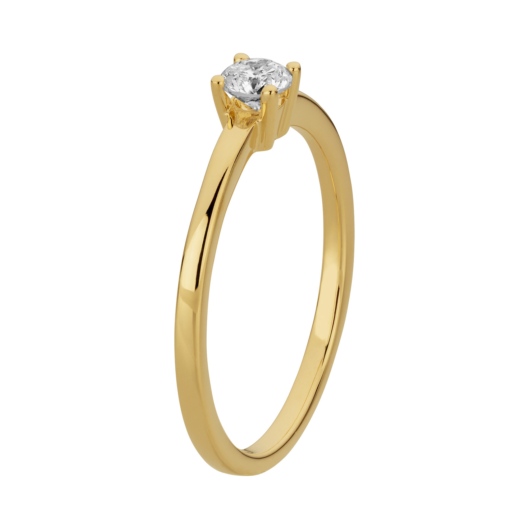 Orolino Fingerring »585/- Gelbgold glanz 1 Brill. 0,25ct. H/P2«