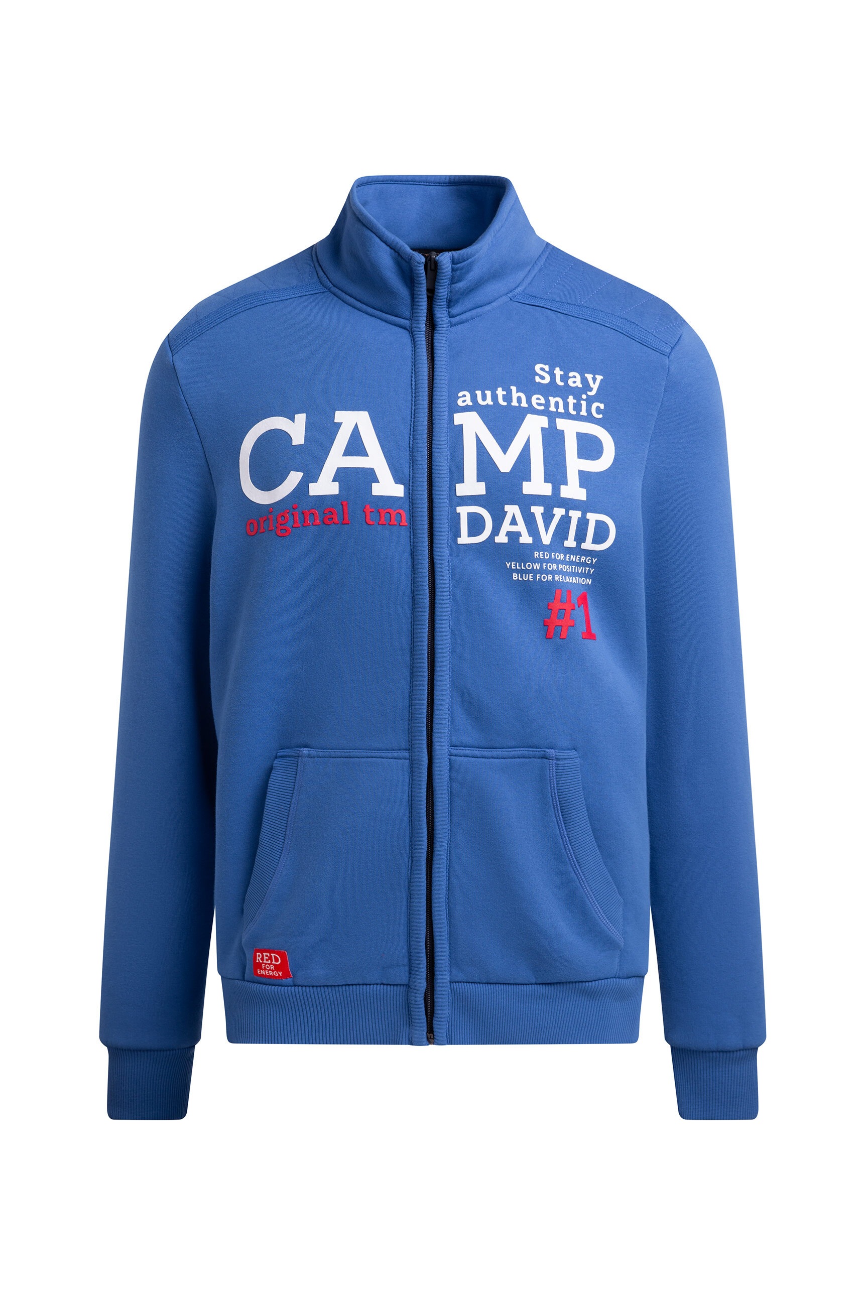 CAMP DAVID Sweatjacke mit Stehkragen