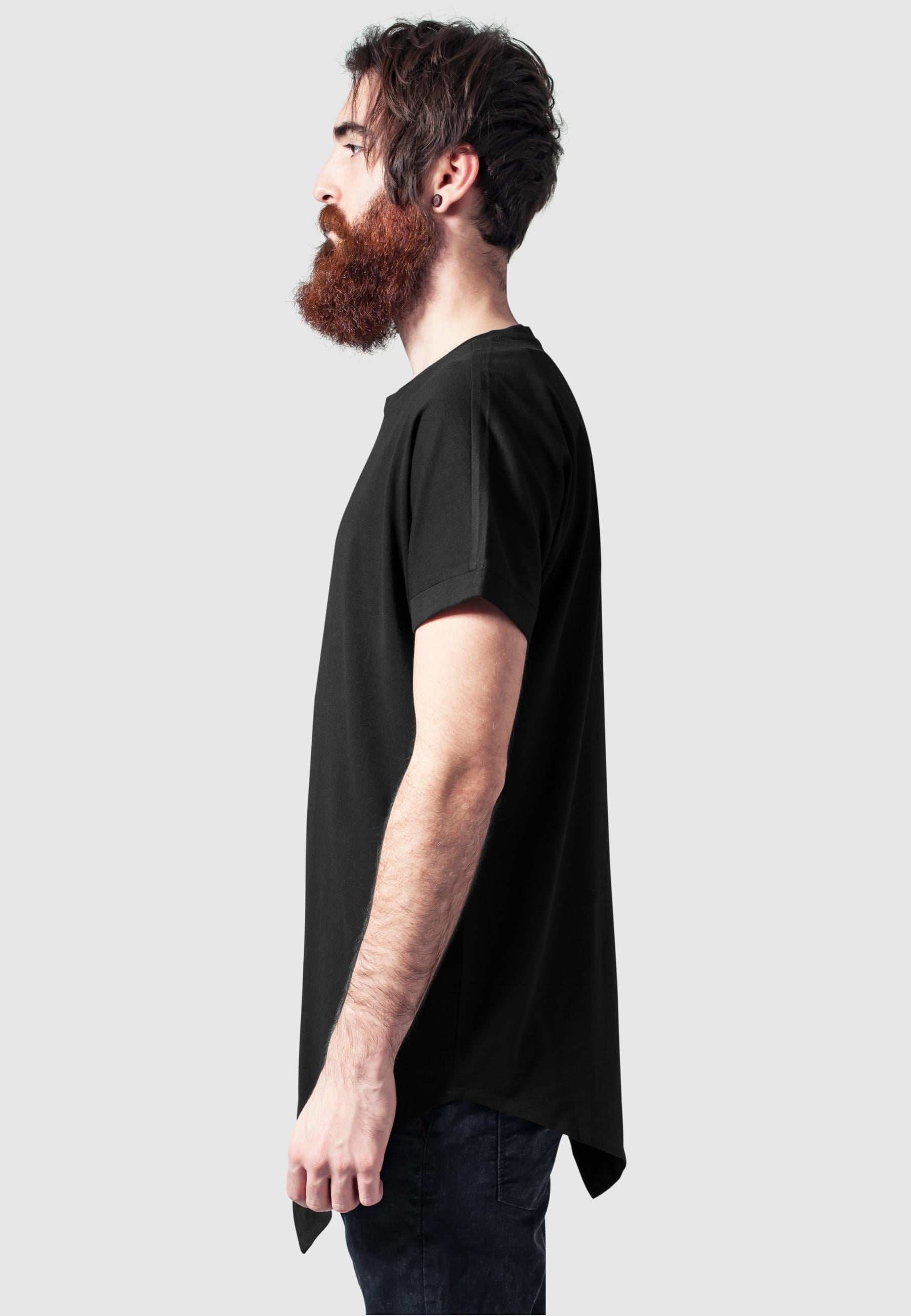 URBAN CLASSICS Langarmshirt »Urban Classics Herren Asymetric Long Tee«, (1 tlg.)