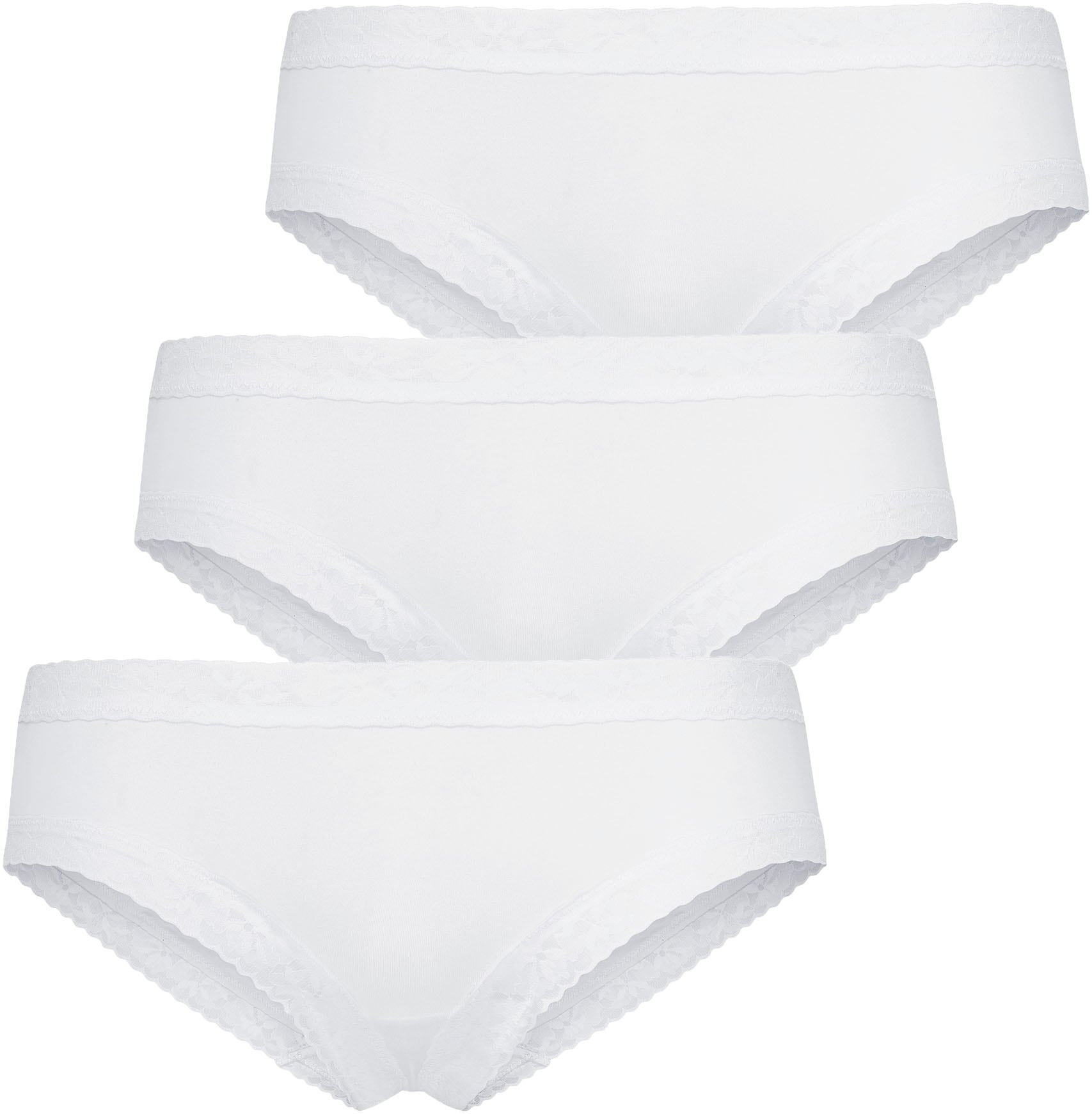 JOCKEY Damen Hipster "Soft Stretch Lace", Gr. XXL, weiß, Jersey, Obermaterial: 92% Polyamid, 8% Elasthan, unifarben, Unterhosen, mit Spitze besetzt