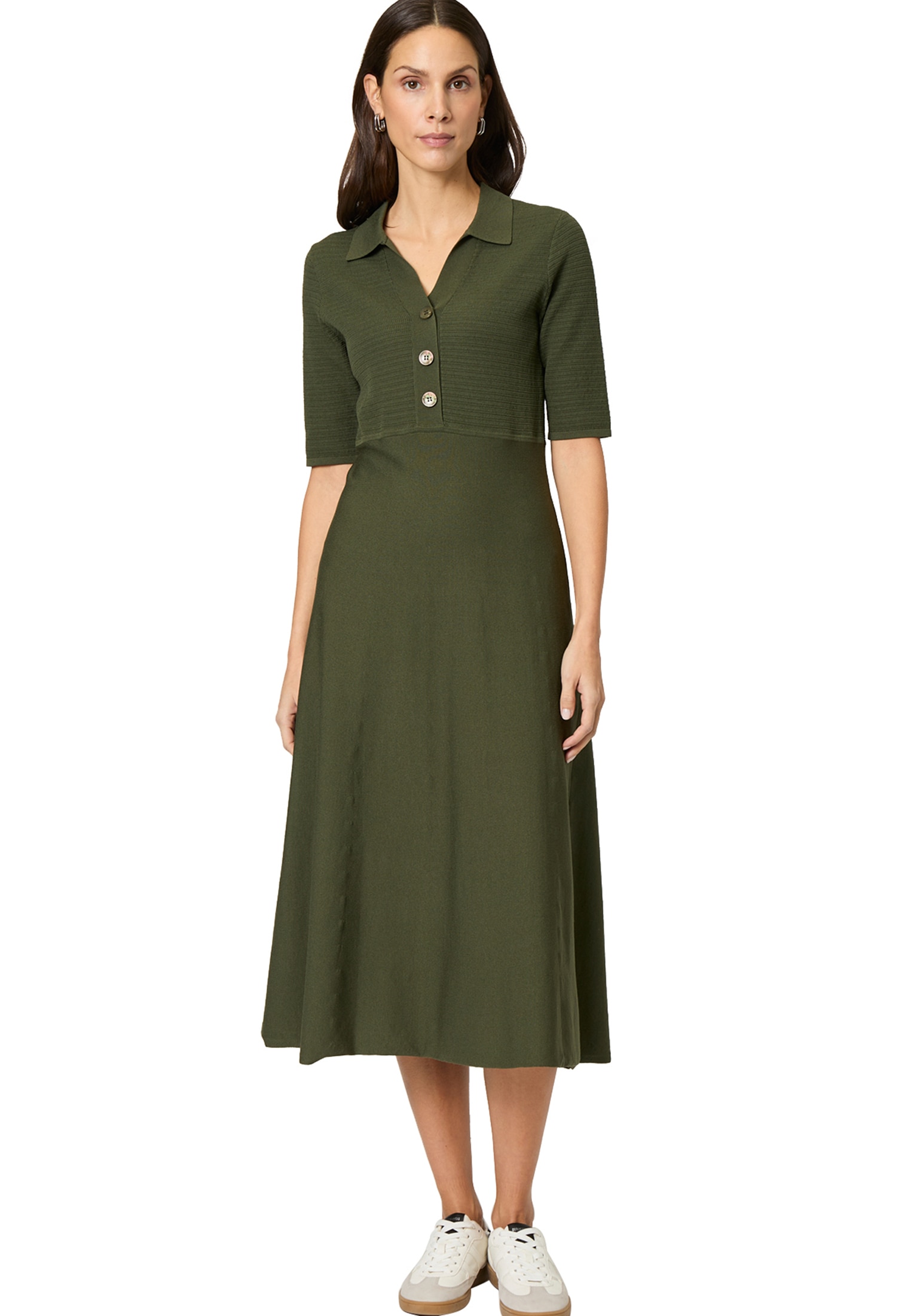 Zero Strickkleid "zero Damen Strickkleid mit Knopfleiste", Knopfleiste günstig online kaufen